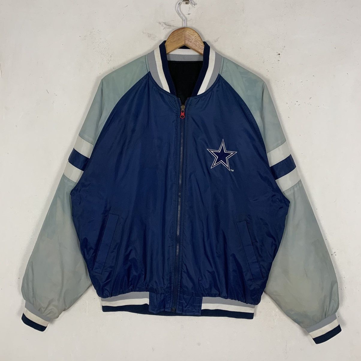 Jerzees vintage Jerzees Dallas Cowboys NFL reversible bomber jacket Size US L / EU 52-54 / 3 - 2 Thumbnail