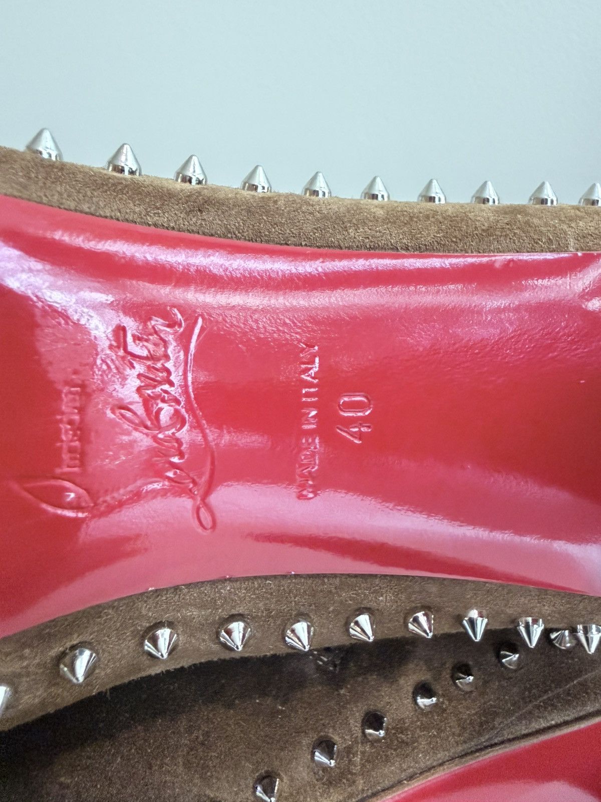 Christian Louboutin NEW UNWORN LOUBOUTIN Vidura studded suede ankle boots flaws Size US 10 / IT 40 - 13 Thumbnail