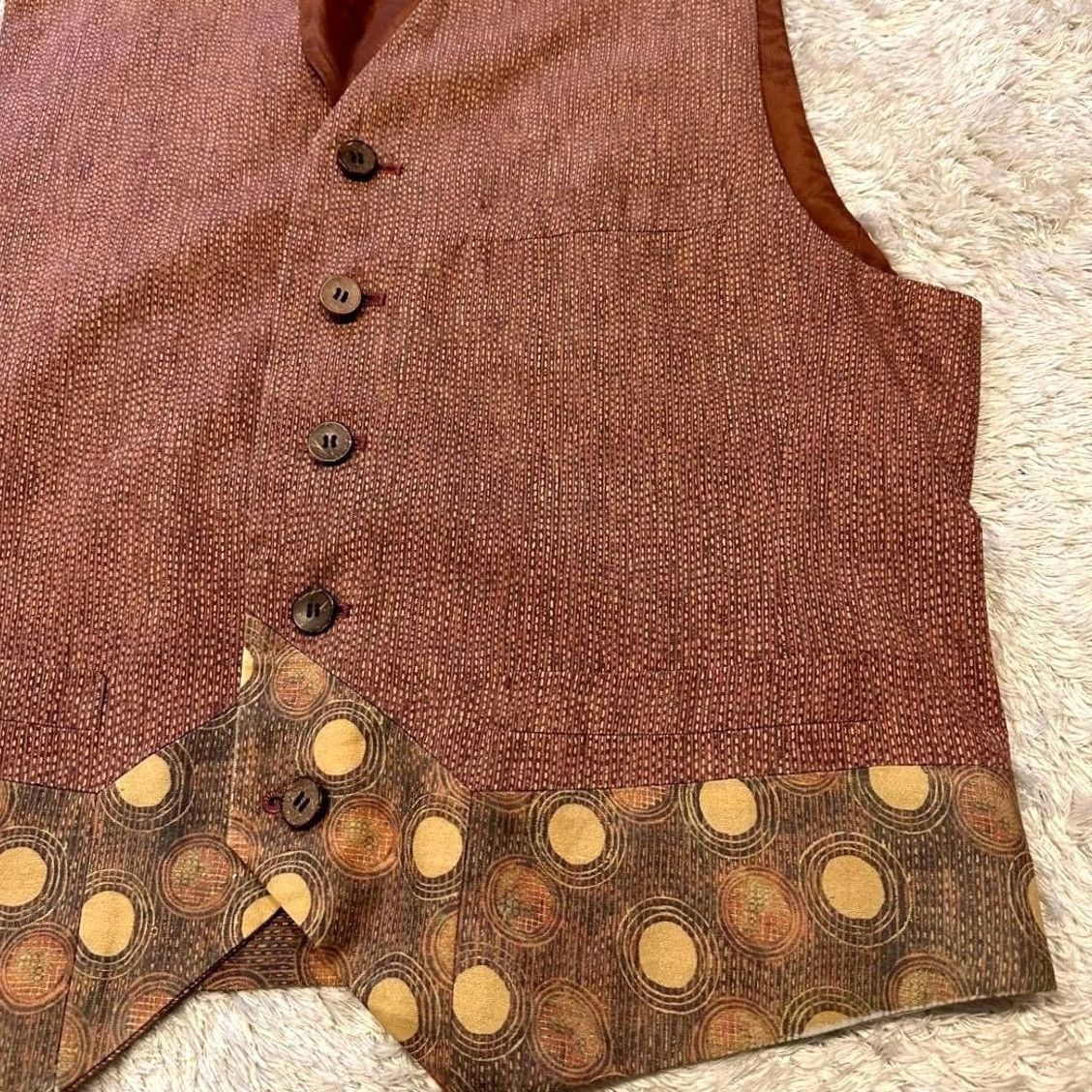 Issey Miyake ISSEY MIYAKE VEST GILET JACKET MEN SIZE 2XL MULTICOLOR COTTON USED Size US XXL / EU 58 / 5 - 3 Thumbnail