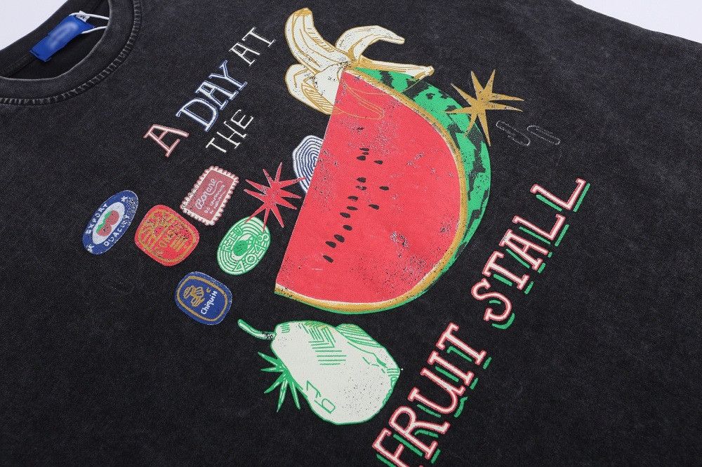 Japanese Brand × Vintage Watermelon print distressed cotton washed short-sleeves Size US M / EU 48-50 / 2 - 4 Thumbnail