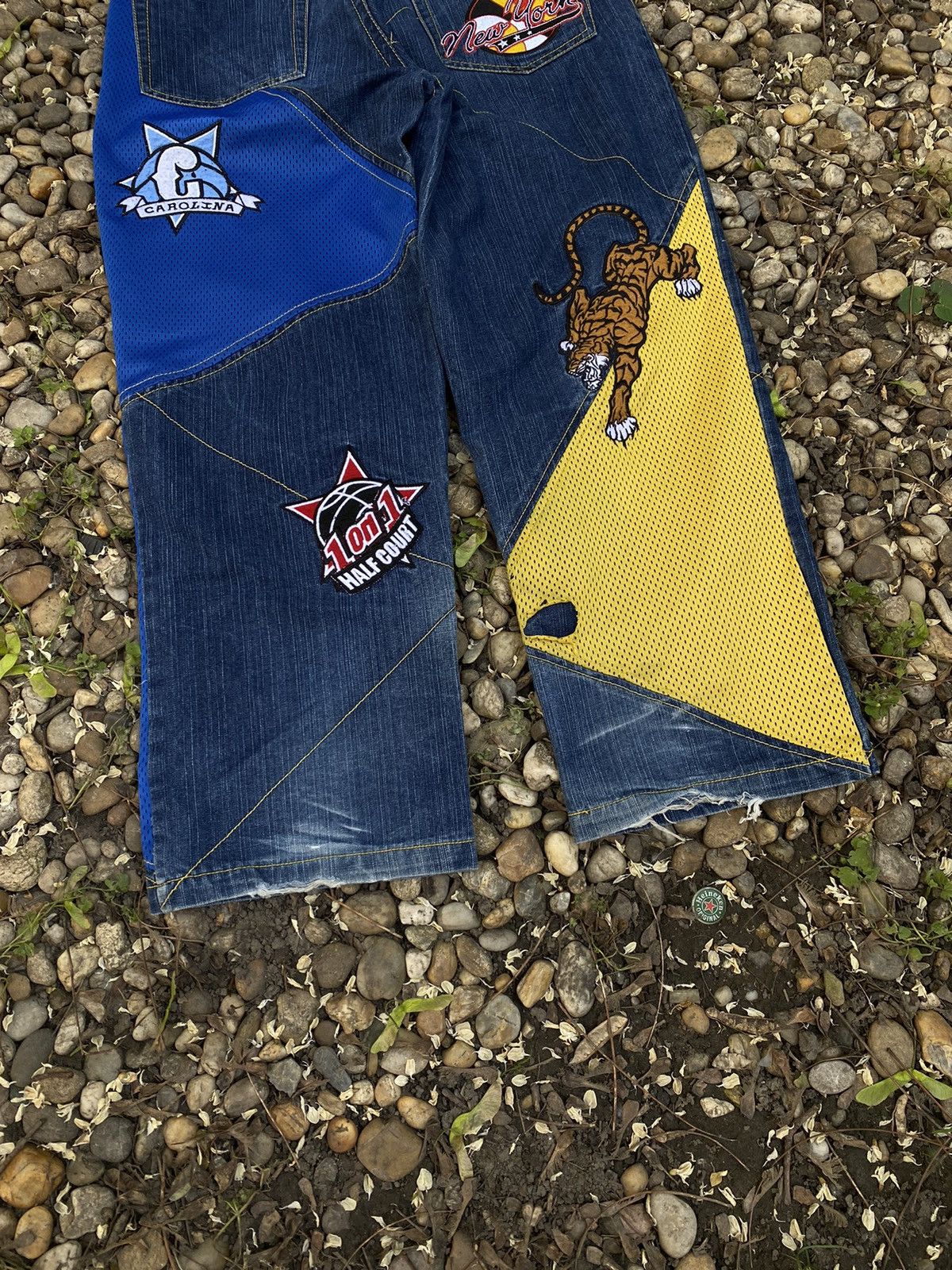 Designer × Vintage Raw Blue Hip Hop NBA Baggy Y2K Skate Jeans Size US 30 / EU 46 - 2 Thumbnail