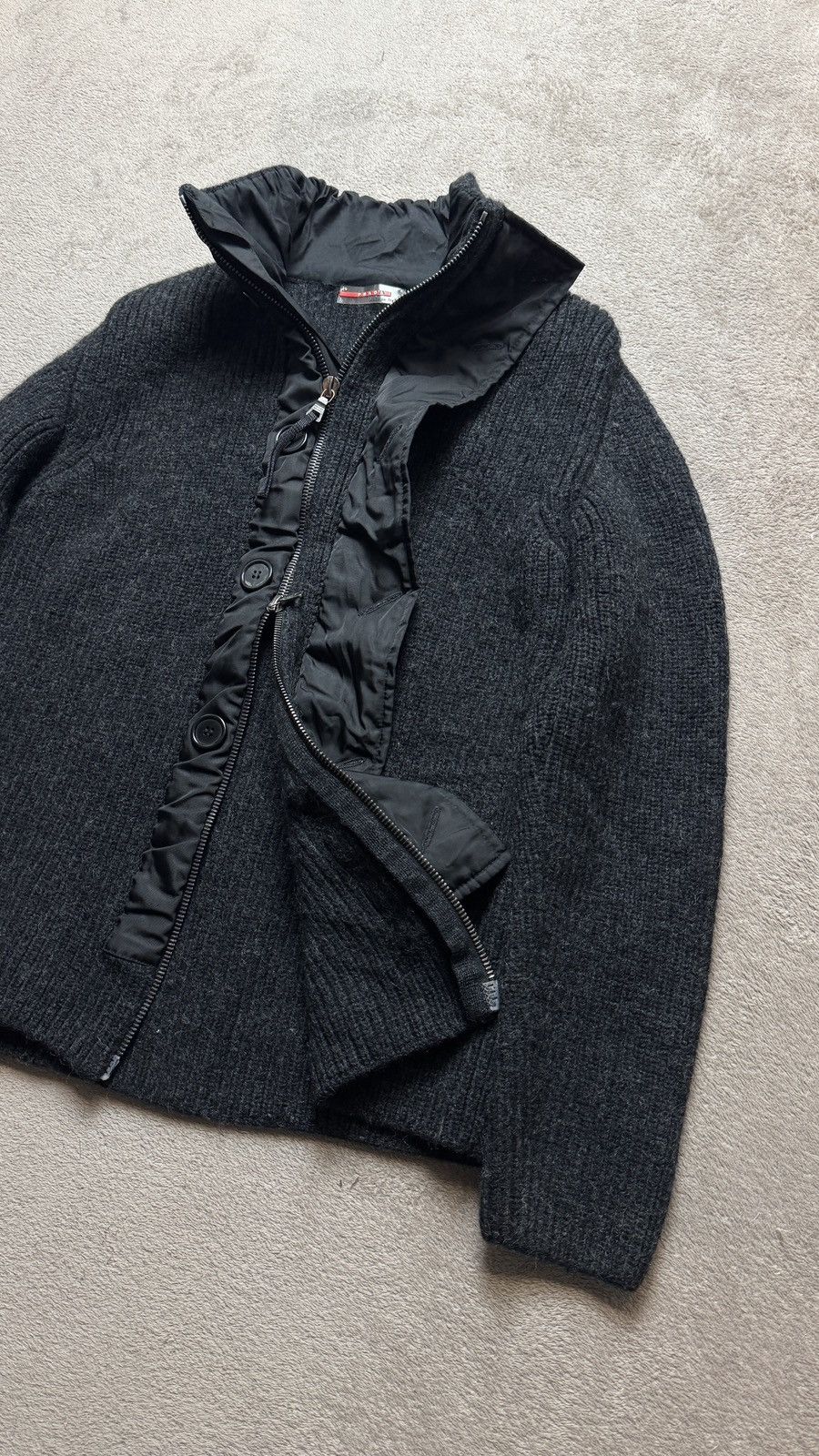 Prada 00s Prada Virgin Wool Nylon Zip Jacket ysl gucci tom ford Size US S / EU 44-46 / 1 - 4 Thumbnail
