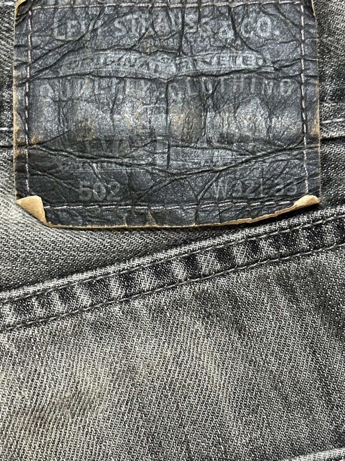 Levi's Vintage 90s Levis 502 Faded Wash Distress Style Loose Jeans Size US 32 / EU 48 - 9 Thumbnail
