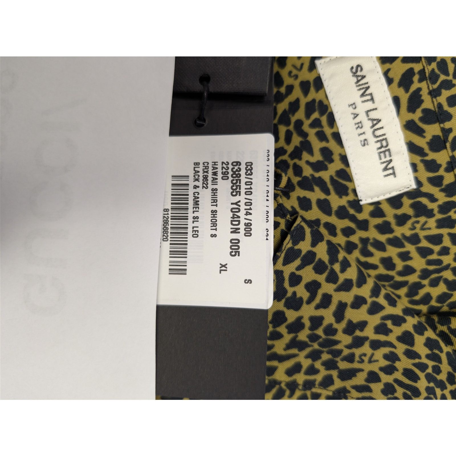 Saint Laurent Paris o1rshd1 Leopard Print Hawaiian Short-Sleeve Shirt in Black Size US XL / EU 56 / 4 - 23 Thumbnail