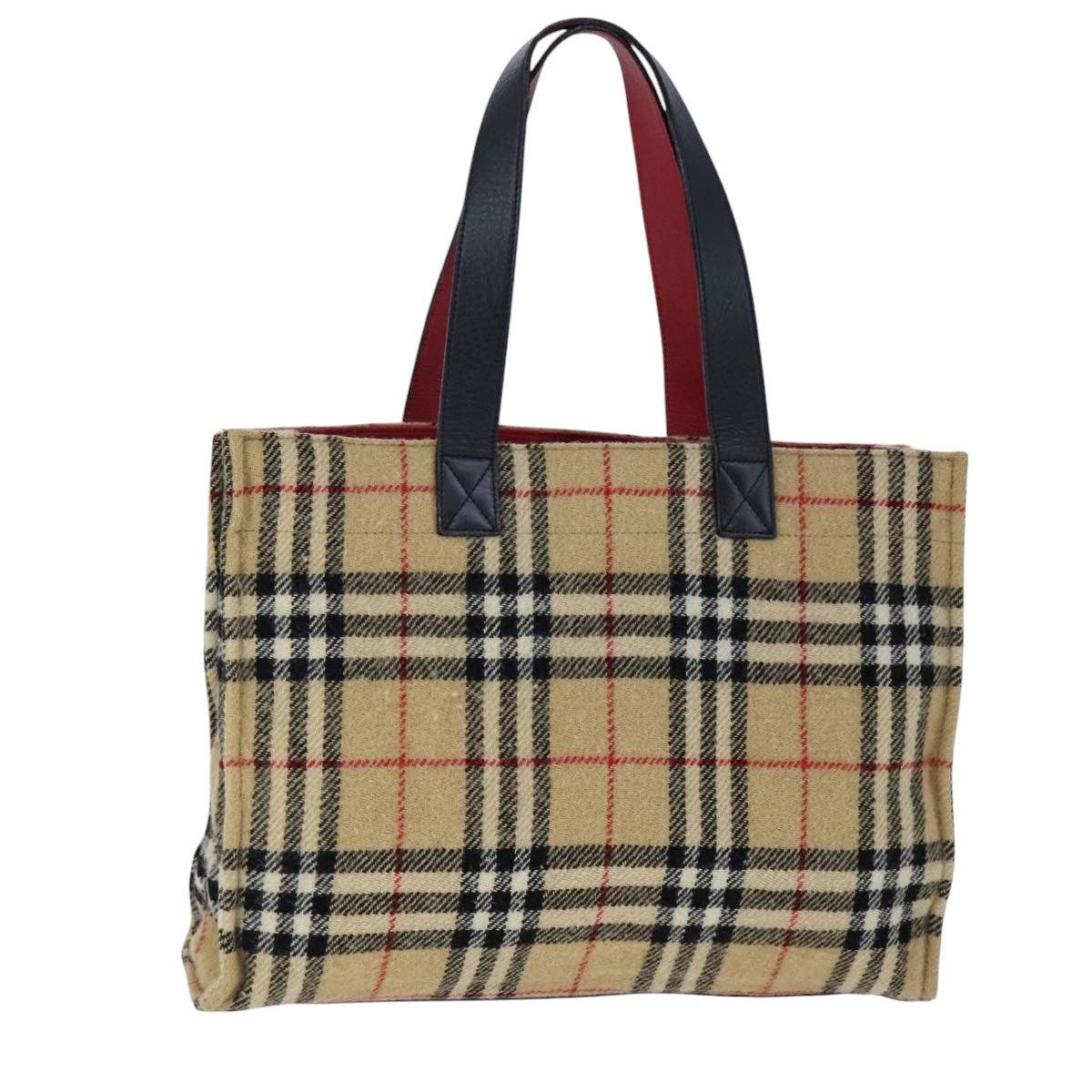 Burberry Burberry Nova Check Hand Bag Cotton Beige Size ONE SIZE - 1 Thumbnail