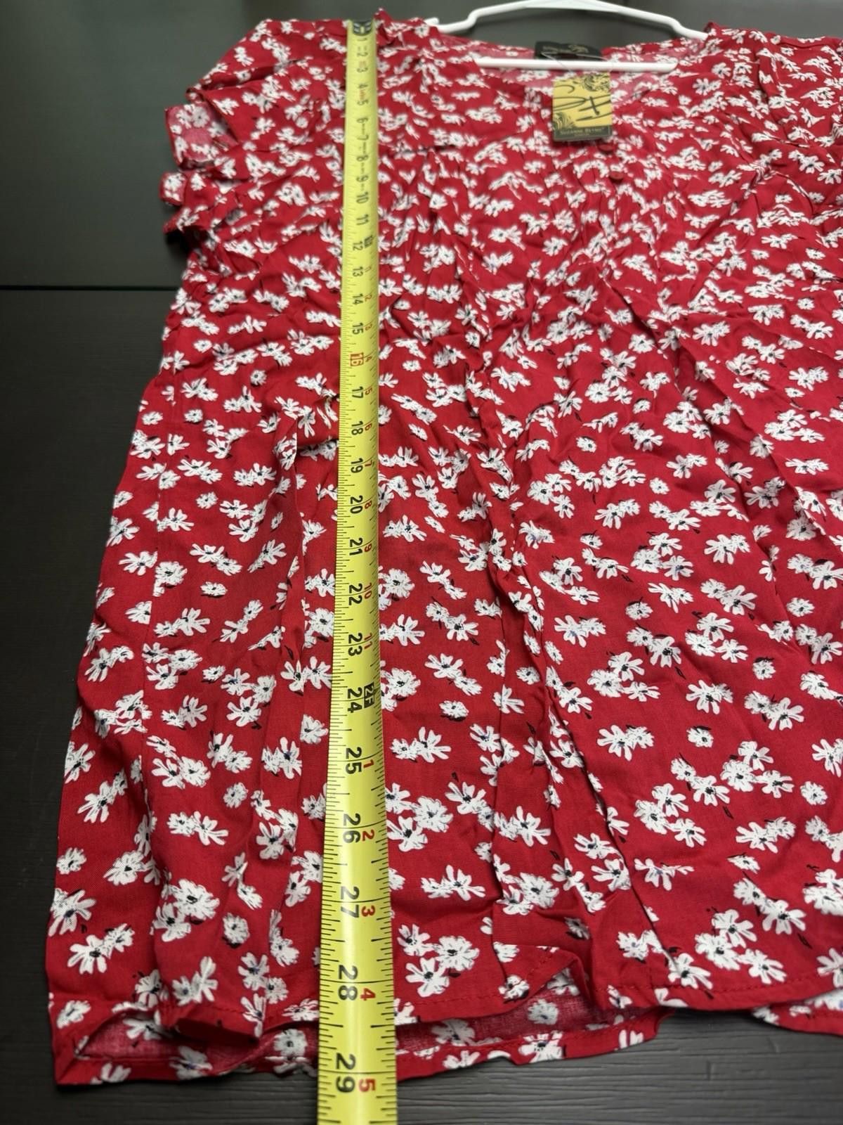 Other Suzanne Betro 4X Red White Floral Button Size M / US 6-8 / IT 42-44 - 4 Thumbnail
