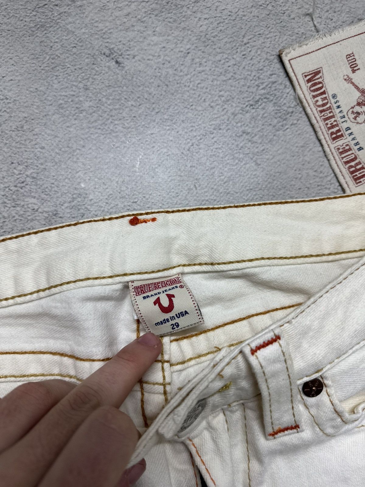 True Religion Vintage True Religion USA White Jeans 90’s Size 29" - 19 Thumbnail