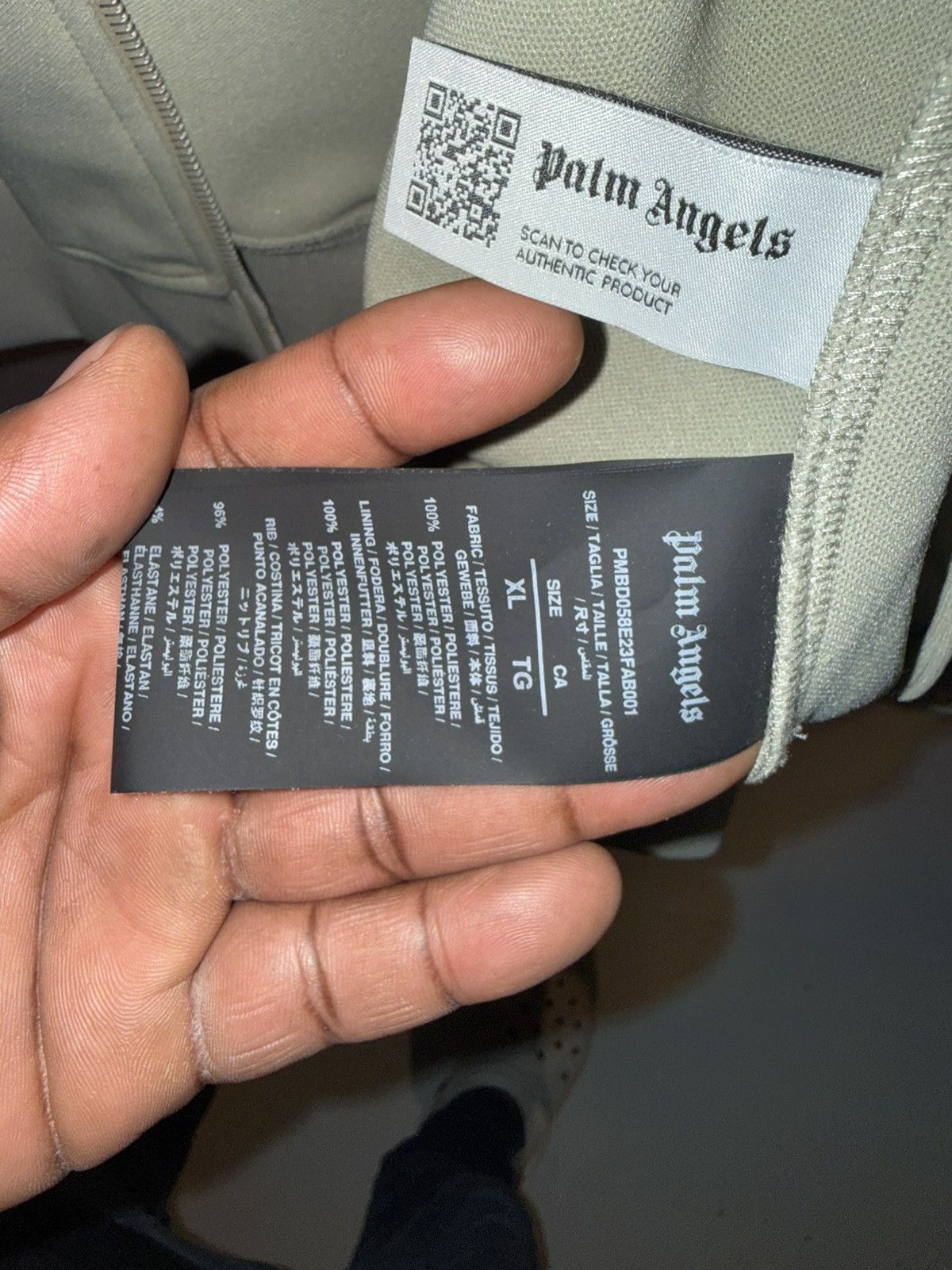 Palm Angels Palm Angels PA Monogram Classic Track Jacket Sage Green Size US XL / EU 56 / 4 - 6 Thumbnail
