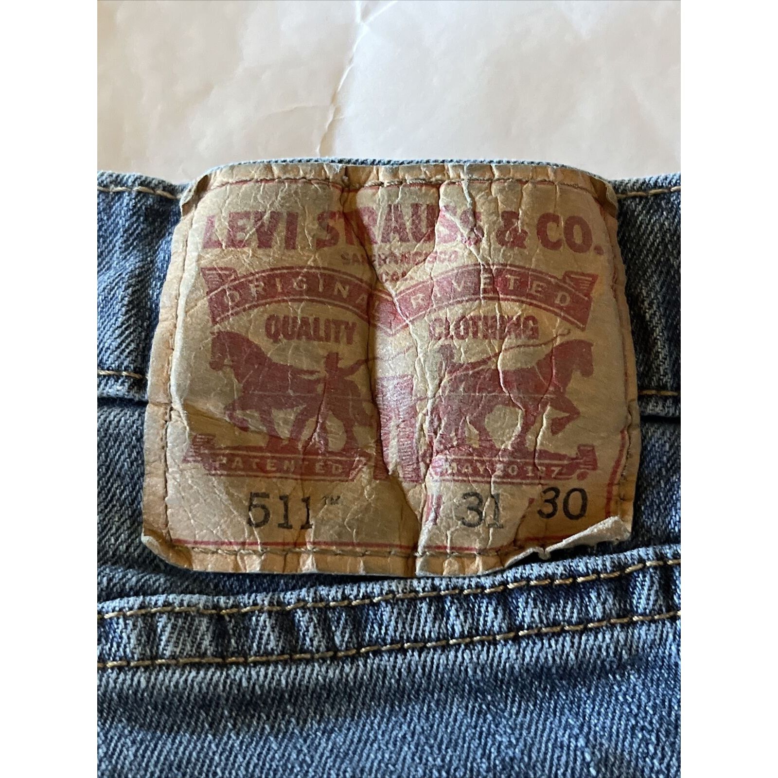 Levi's Levis 511 Jeans Mens 31x30 Blue Slim Medium Wash Denim Y2k Size US 31 - 3 Thumbnail
