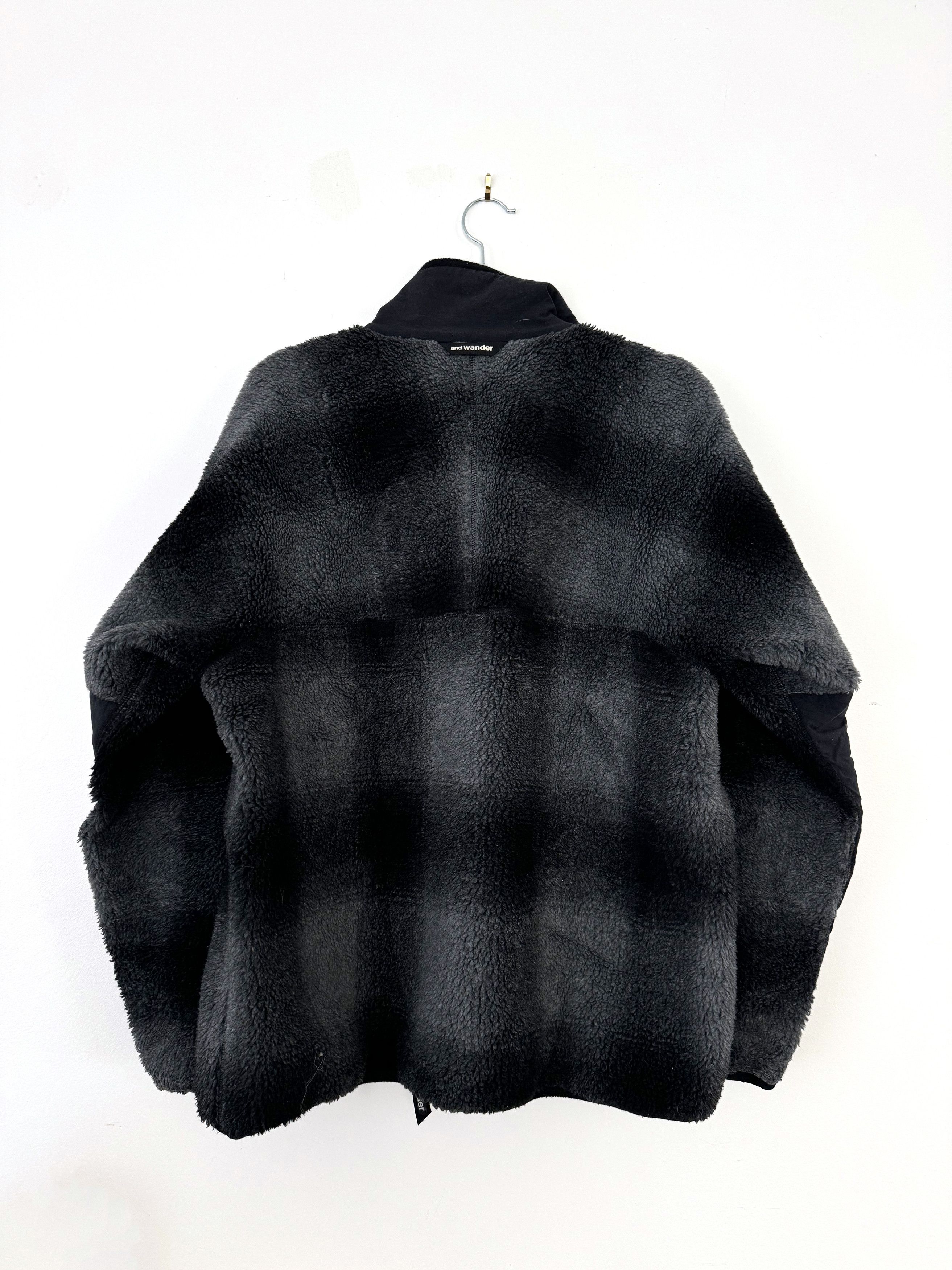And Wander and Wander Shadow Plaid Check Boa Fleece Jacket - Medium Size US M / EU 48-50 / 2 - 2 Thumbnail