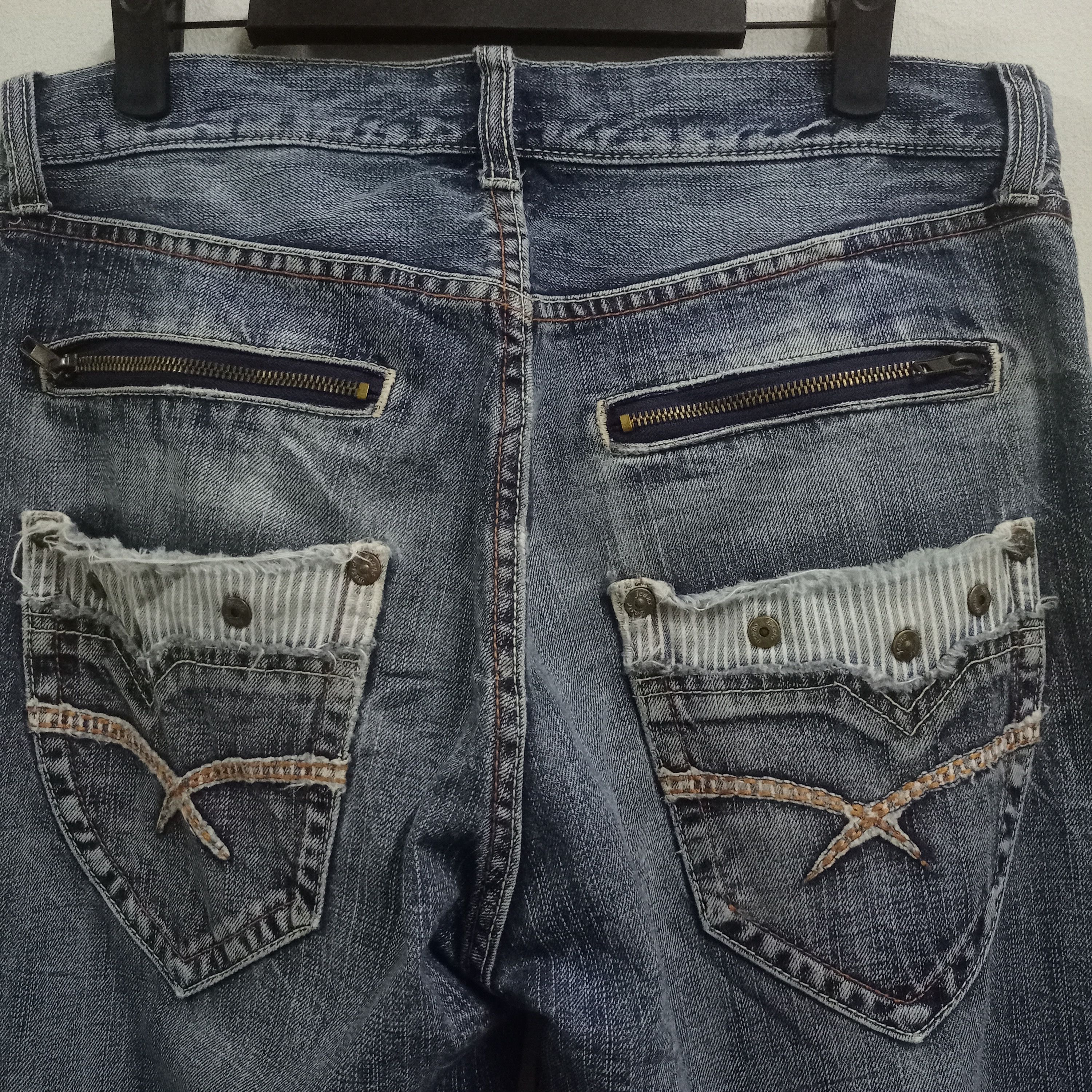 Japanese Brand Vintage VILLAND Embroidered Denim Baggy Jeans 32x28 Size US 32 / EU 48 - 7 Thumbnail