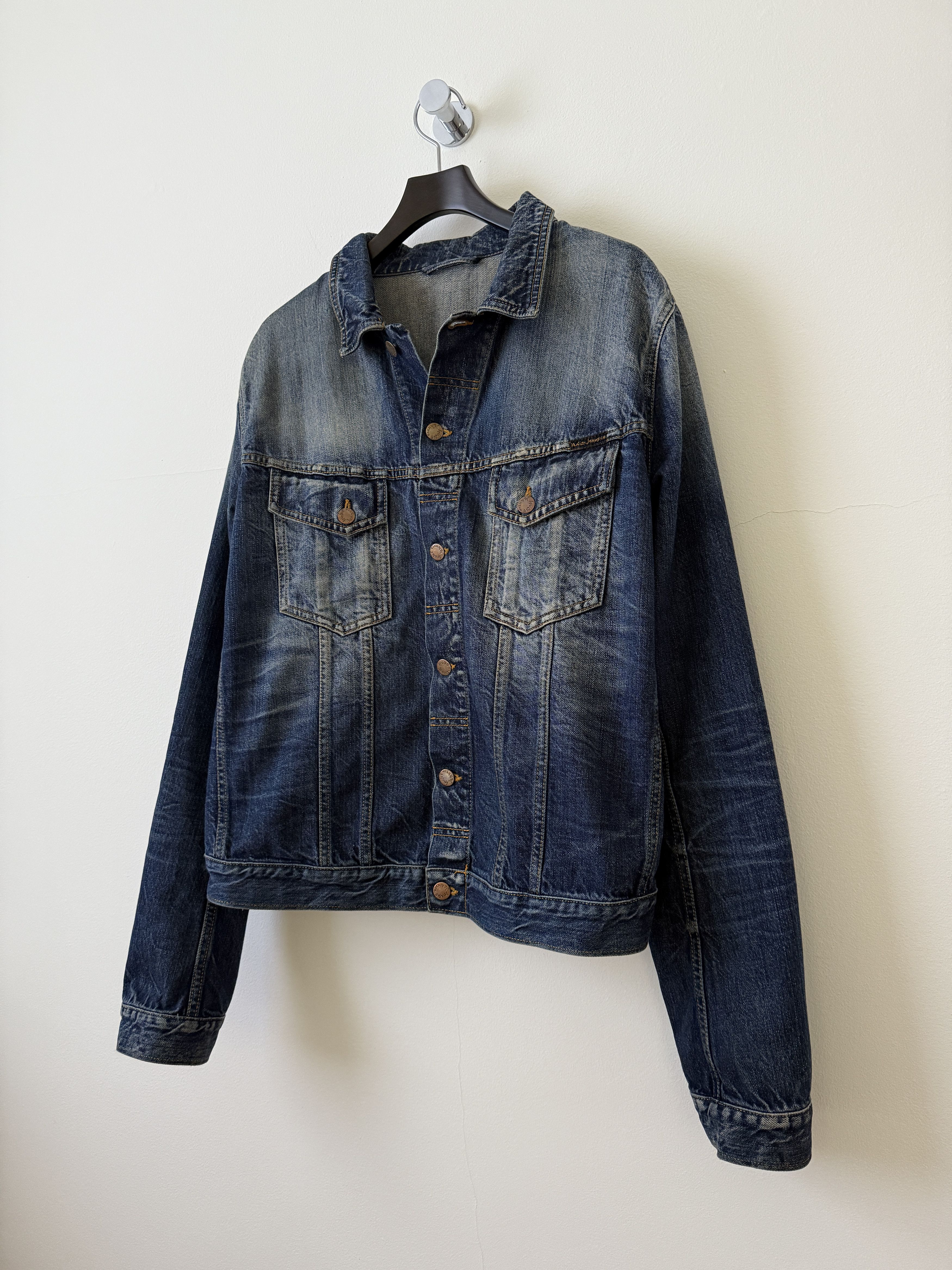 Nudie Jeans Faded Denim Jean Jacket Size US XXL / EU 58 / 5 - 4 Thumbnail