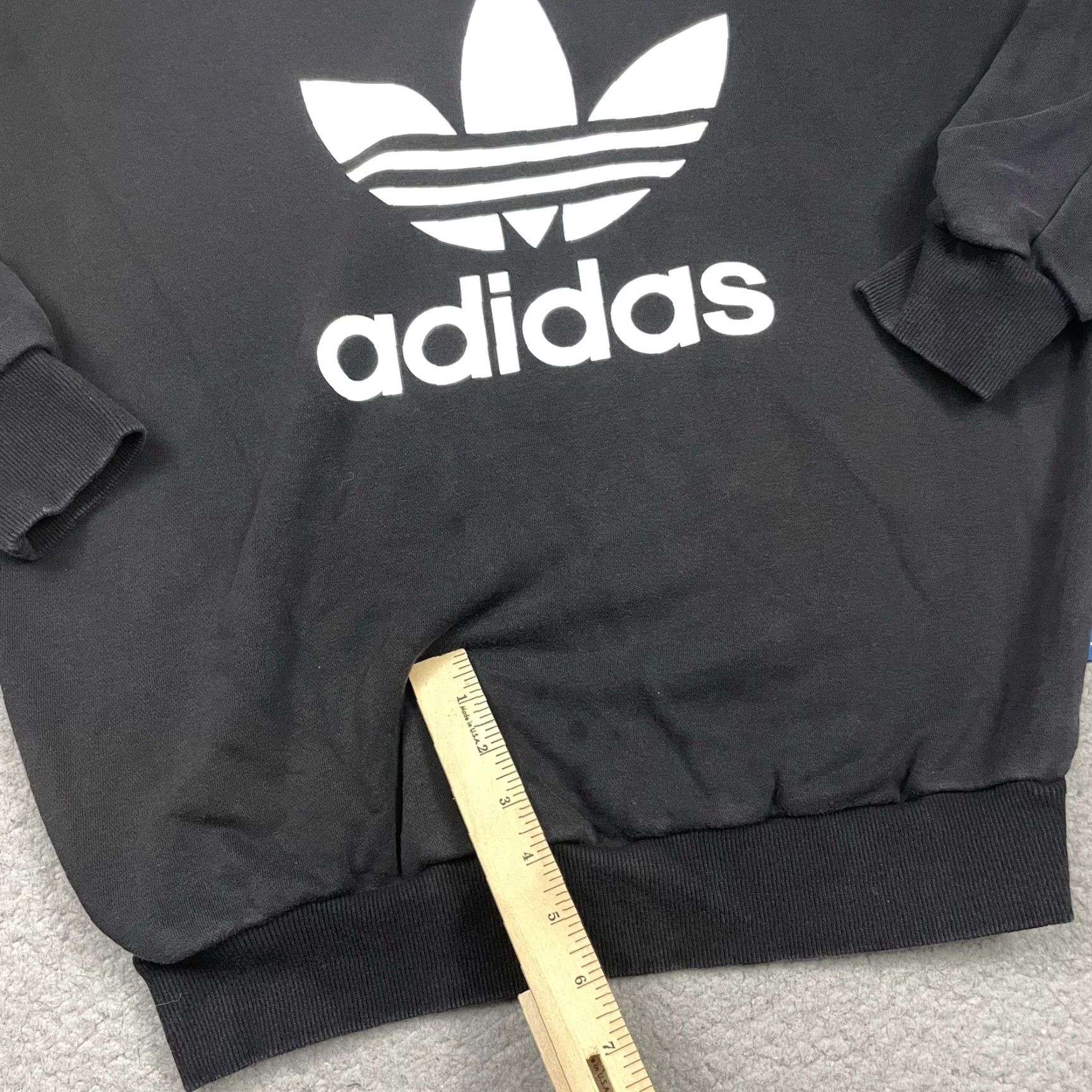 Adidas VINTAGE adidas Sweatshirt Adults Small Black Trefoil Pullover Crew Neck Essential S Men's Sweatshirt Size US S / EU 44-46 / 1 - 7 Thumbnail