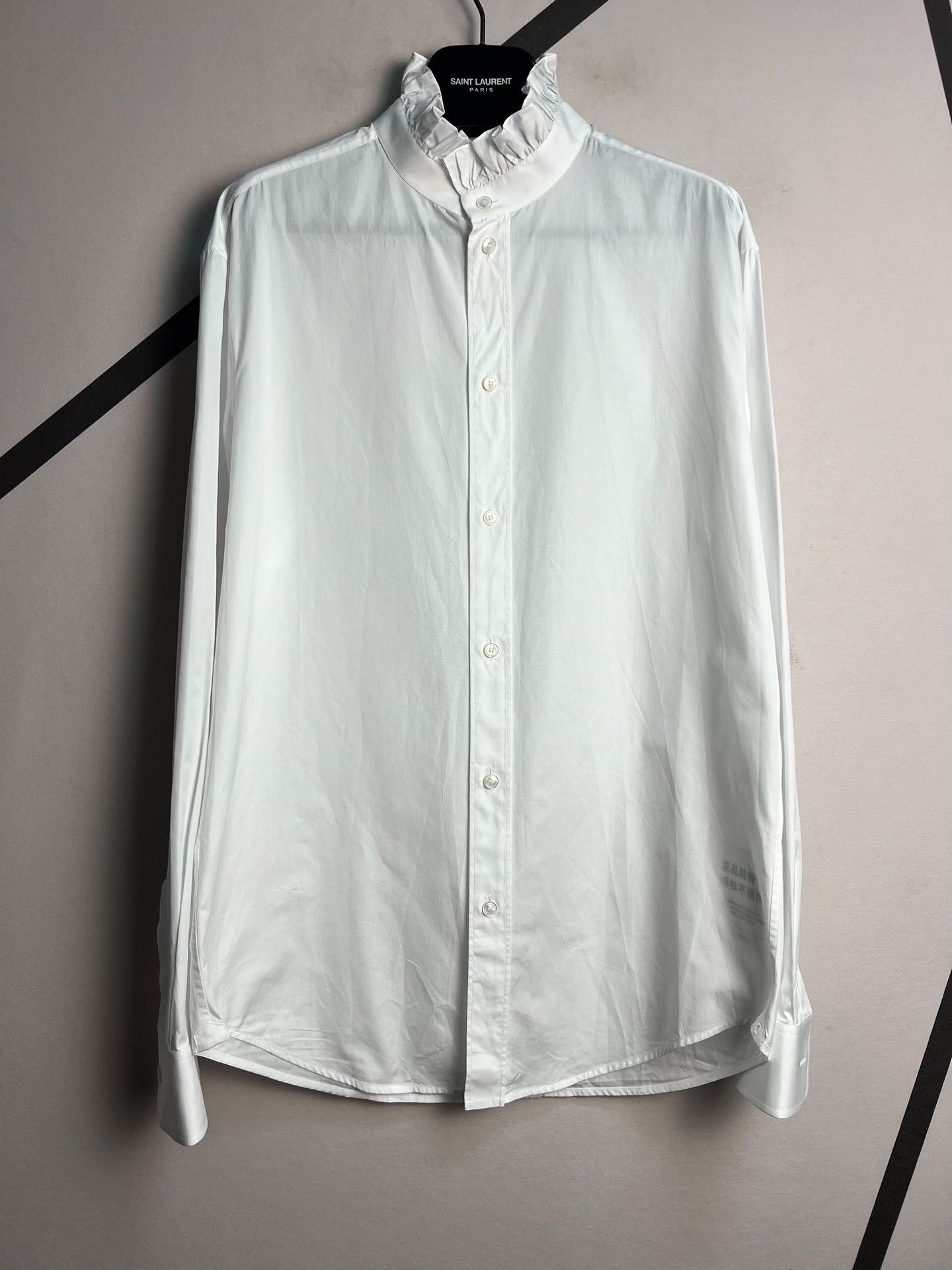 Celine Celine 21FW Runway White Lotus Collar Shirt Size S / US 4 / IT 40 - 1 Thumbnail