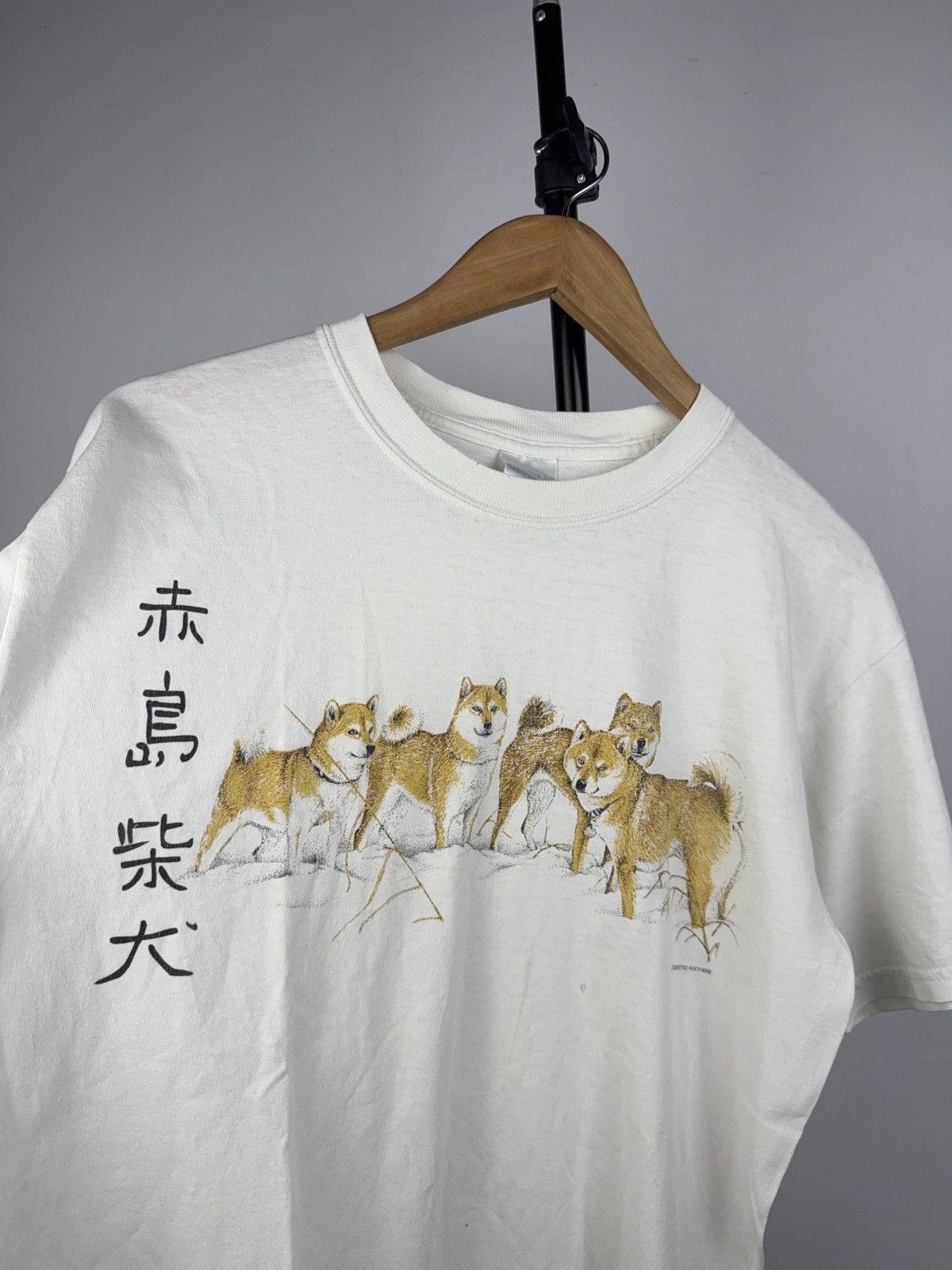 Vintage 00s Vintage Shiba Inu Dog Graphic Akashima Kennels T Shirt Size US M / EU 48-50 / 2 - 4 Thumbnail