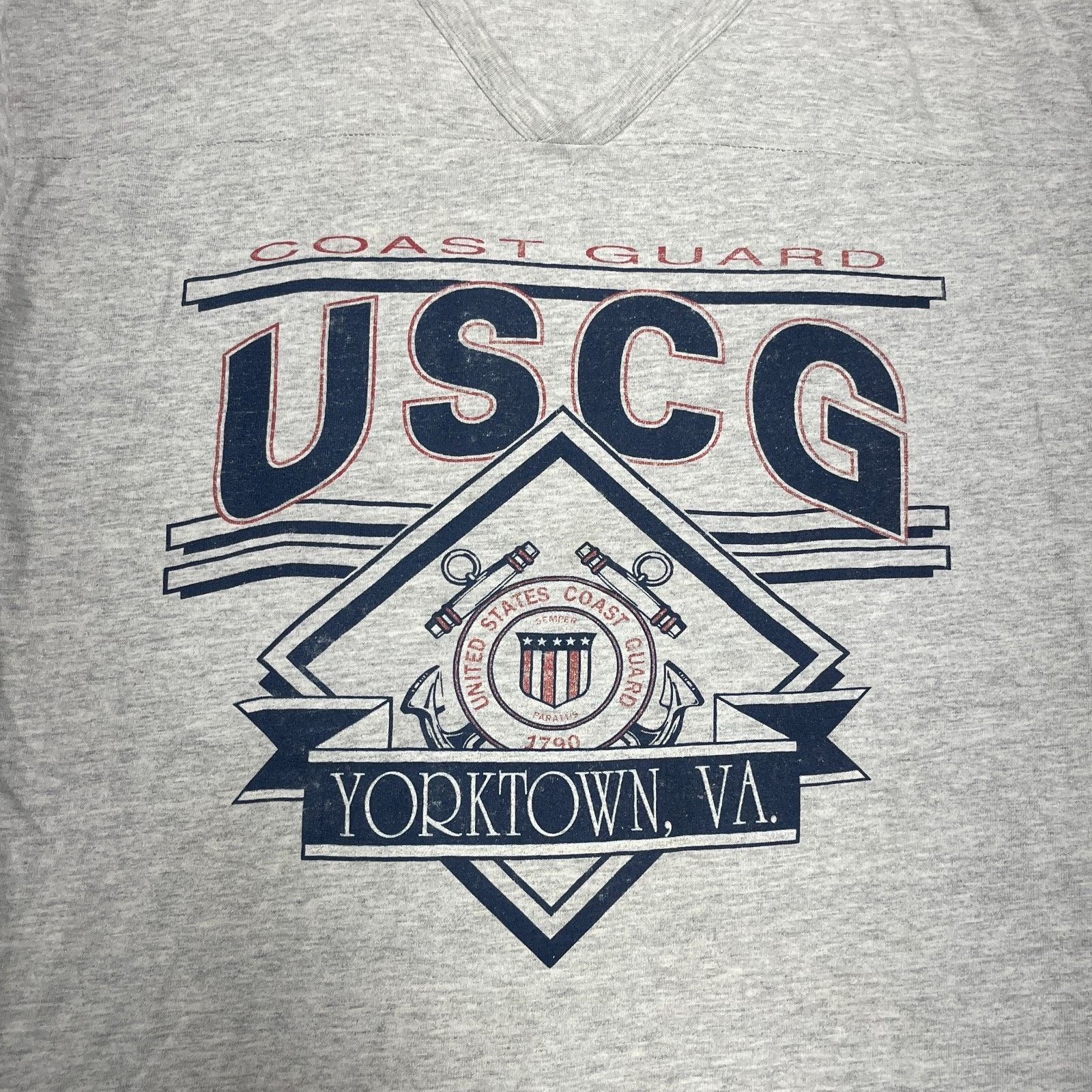 Vintage vintage United States Coast Guard (USCG) fitness Tee Large Size US L / EU 52-54 / 3 - 2 Thumbnail