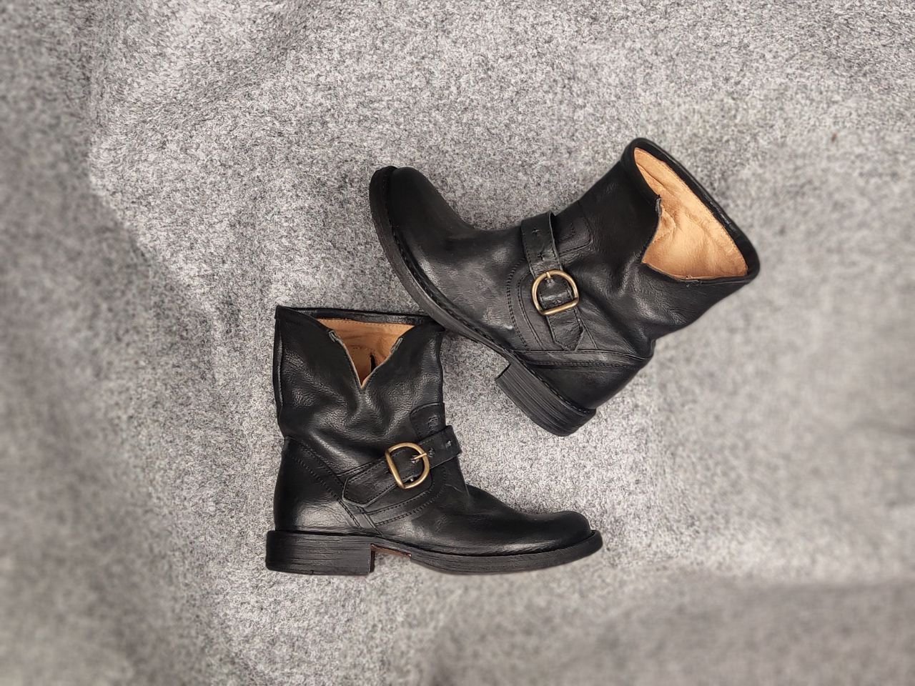 Fiorentini + Baker Fiorentini + Baker Side Zip Leather Eli Moto Ankle Boots Size US 5 / IT 35 - 2 Thumbnail