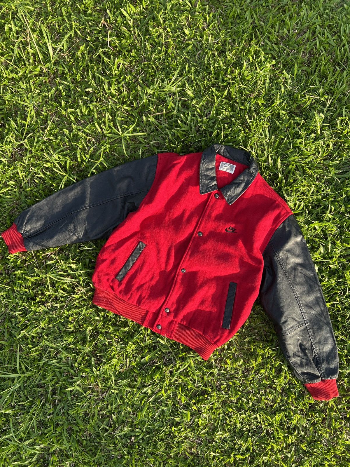 Nike × Vintage Vintage nike force varsity jacket Size US L / EU 52-54 / 3 - 1 Thumbnail