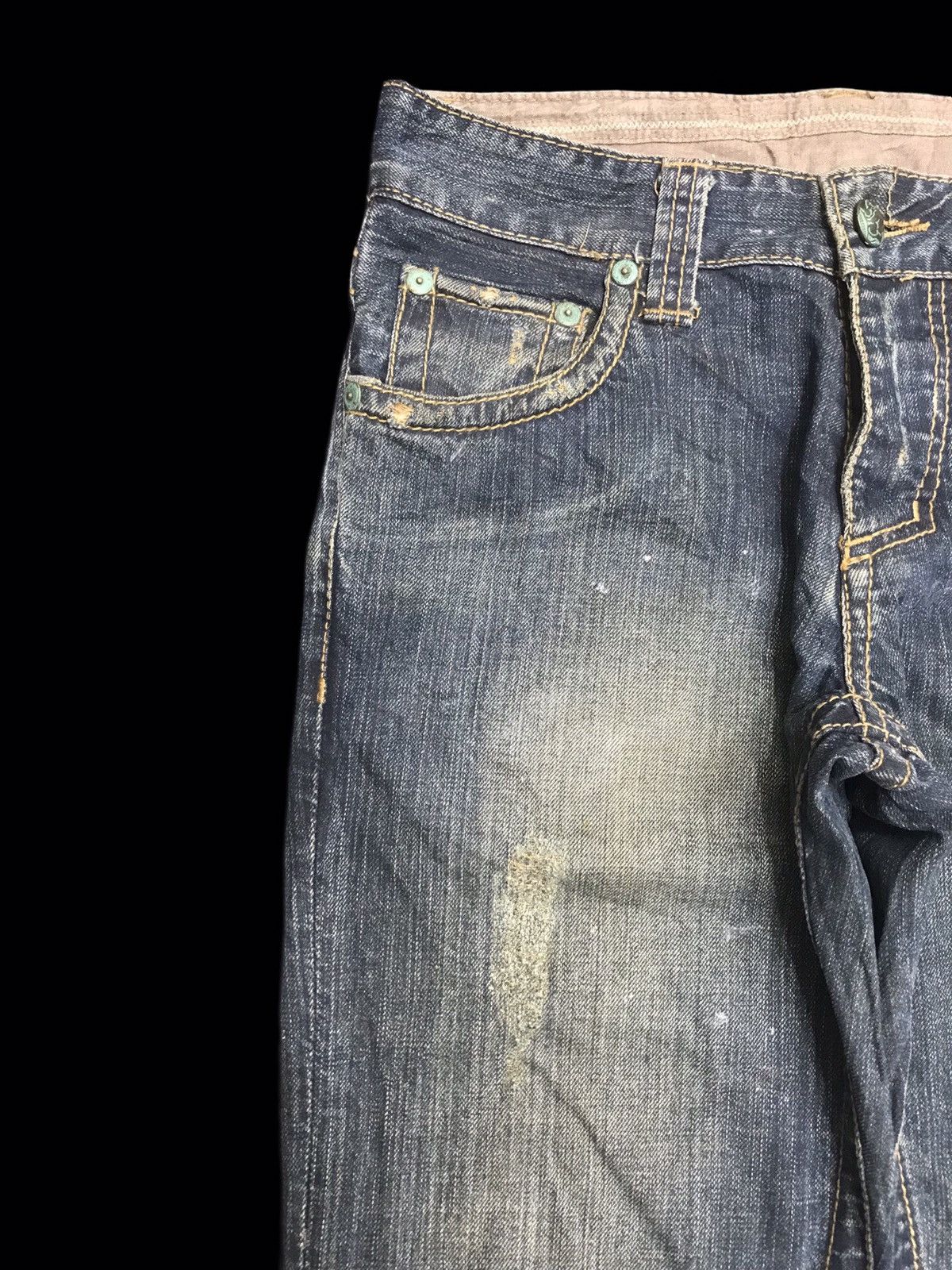 Seditionaries 💥90s Style💥Stitch Rusty Wash Distressed Denim F126 Size US 31 - 4 Thumbnail
