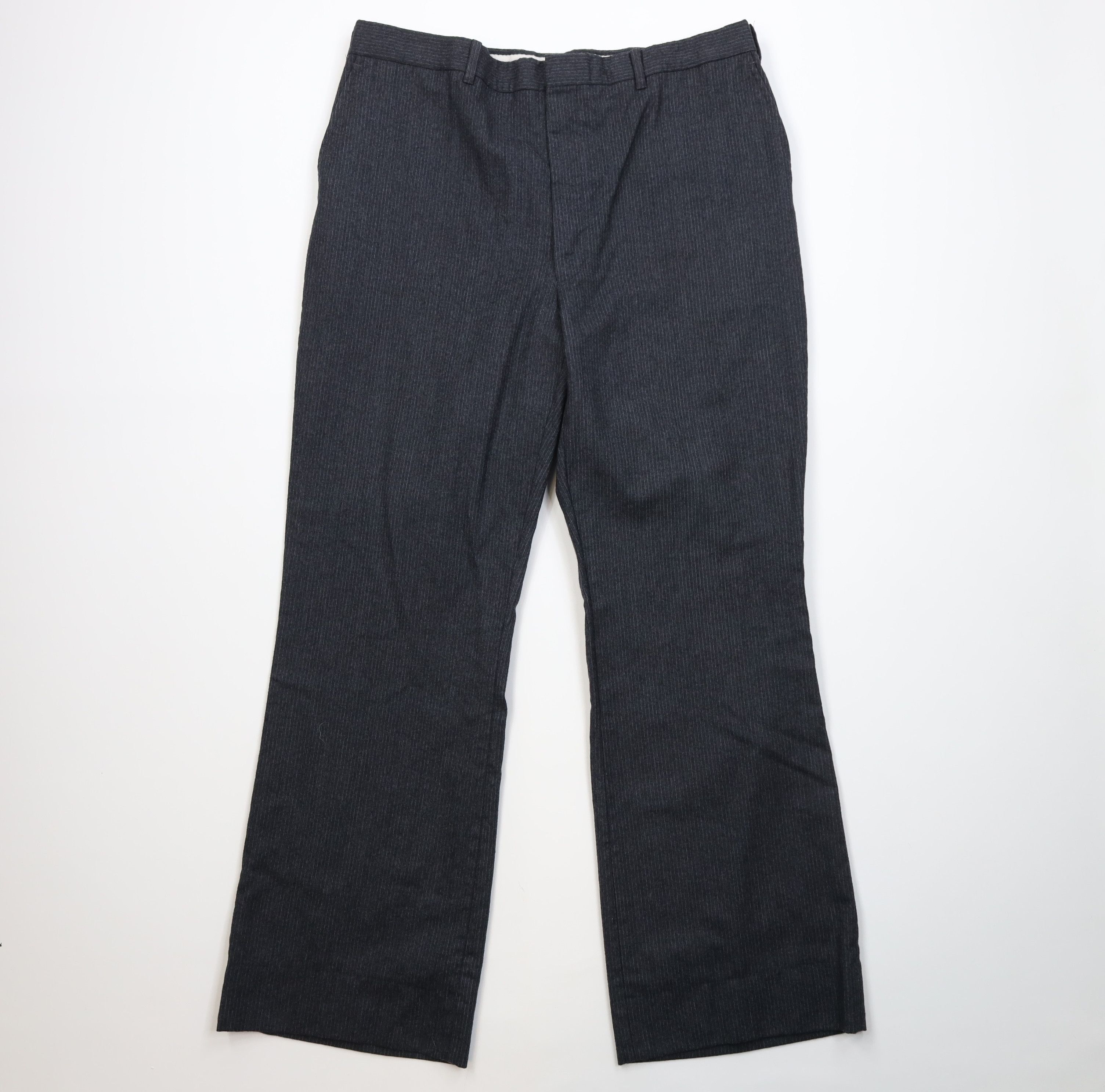 Vintage Vintage 70s Streetwear Pinstriped Bell Bottoms Chino Pants Size US 38 / EU 54 - 1 Thumbnail