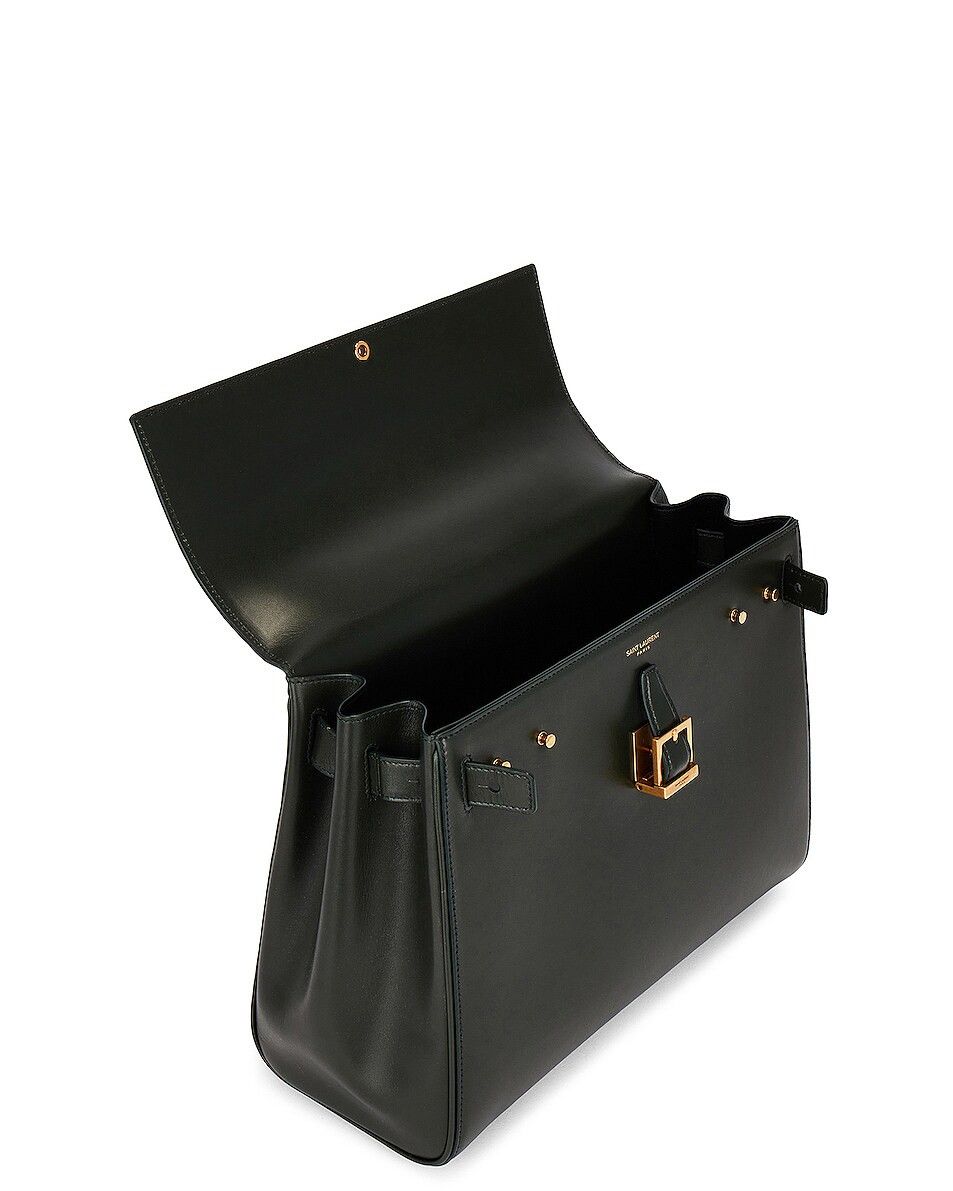 Saint Laurent Paris o1bcso1str0325 Size: OS/Bo Top Handle Velvet in Dark Green Size ONE SIZE - 5 Thumbnail