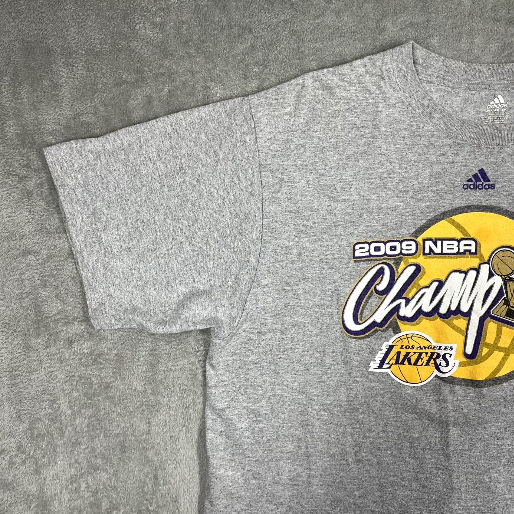 Adidas Los Angeles Lakers 2009 NBA Finals Champions Mens XL T-Shirt Locker Room Edition Size US XL / EU 56 / 4 - 3 Thumbnail
