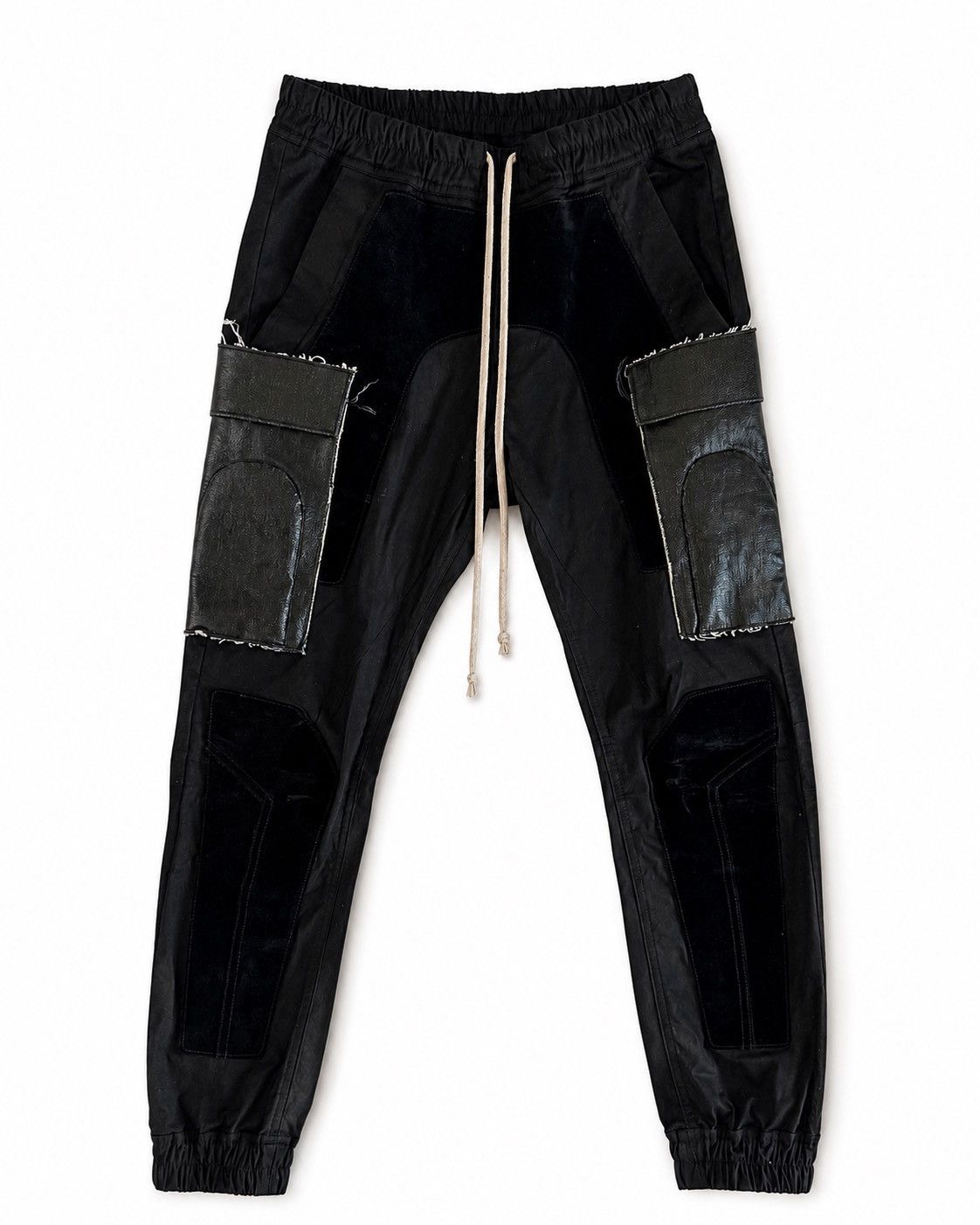 Rick Owens Rick Owens Larry FW19 Cotton Pants with Calfskin Suede Size US 32 / EU 48 - 1 Thumbnail