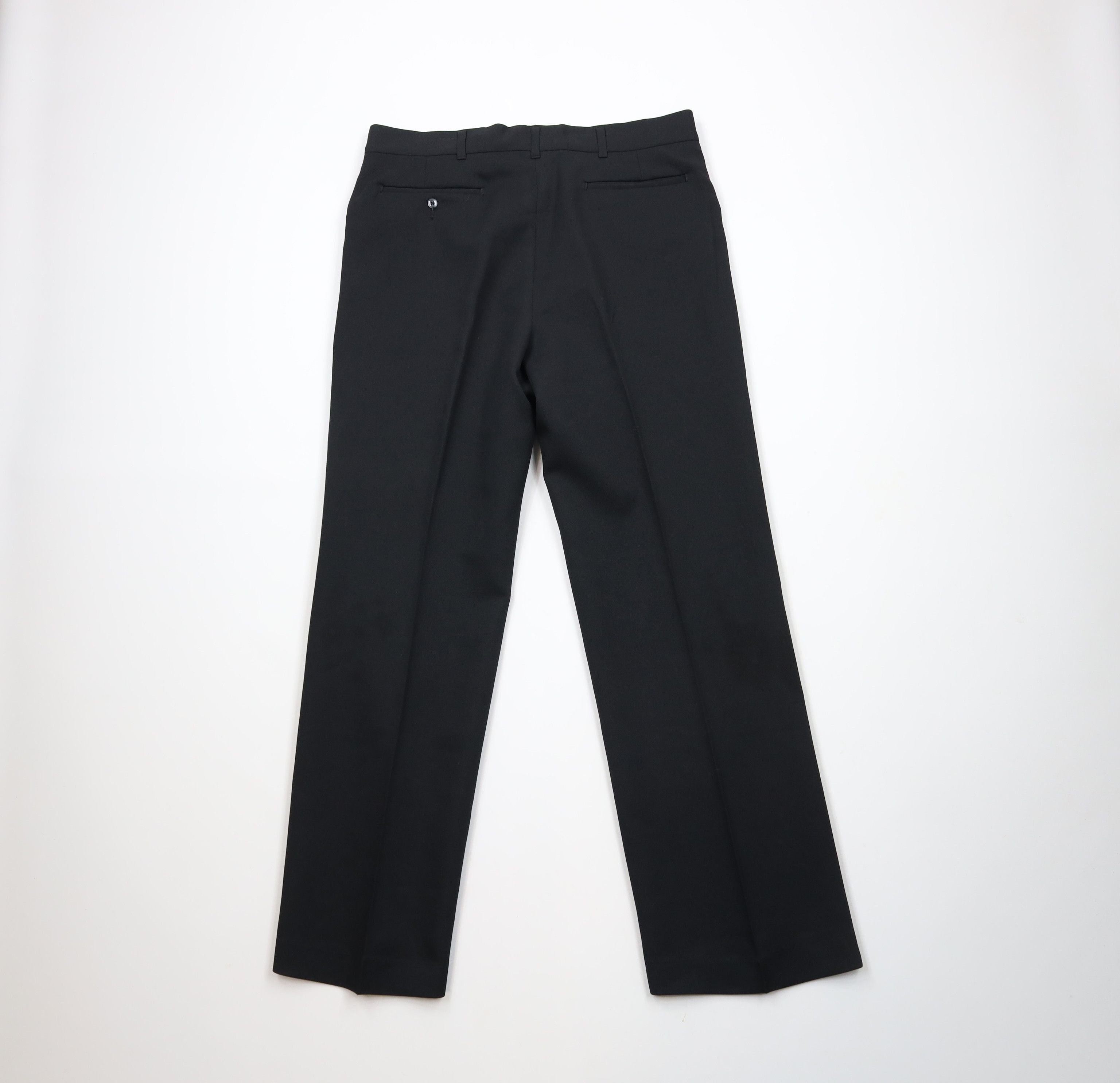 Vintage Vintage 90s Streetwear Flared Wide Leg Chino Pants Black Size US 34 / EU 50 - 10 Thumbnail
