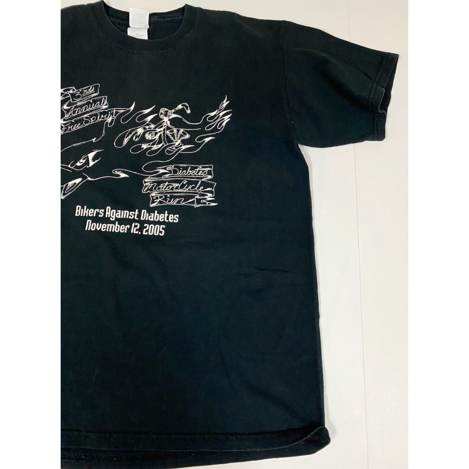 Gildan Black Bikers Mens Shirt Medium Bikers Against Diabetes Polo Short Sleeve Collared Knit Breathable Cotton Polyester Gildan Black 90s? Size US M / EU 48-50 / 2 - 2 Thumbnail