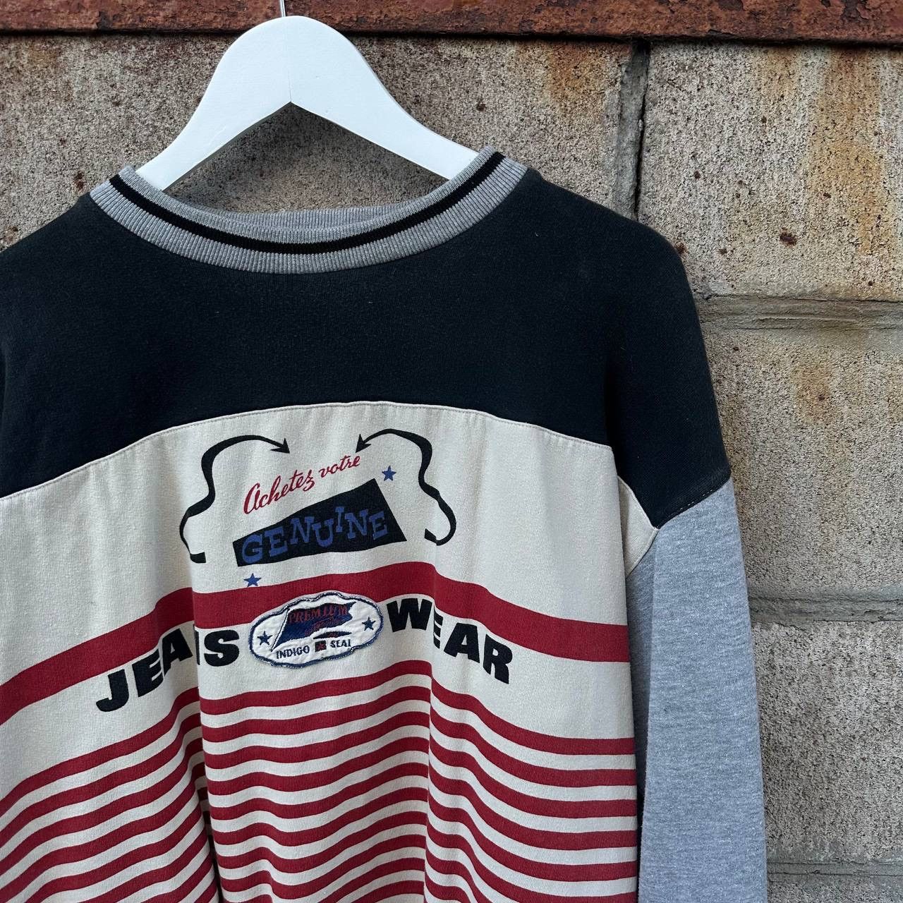 Indigo Vintage Genuine Indigo Jeans Wear Sweatshirt Big Logo 90s Size US XL / EU 56 / 4 - 8 Thumbnail