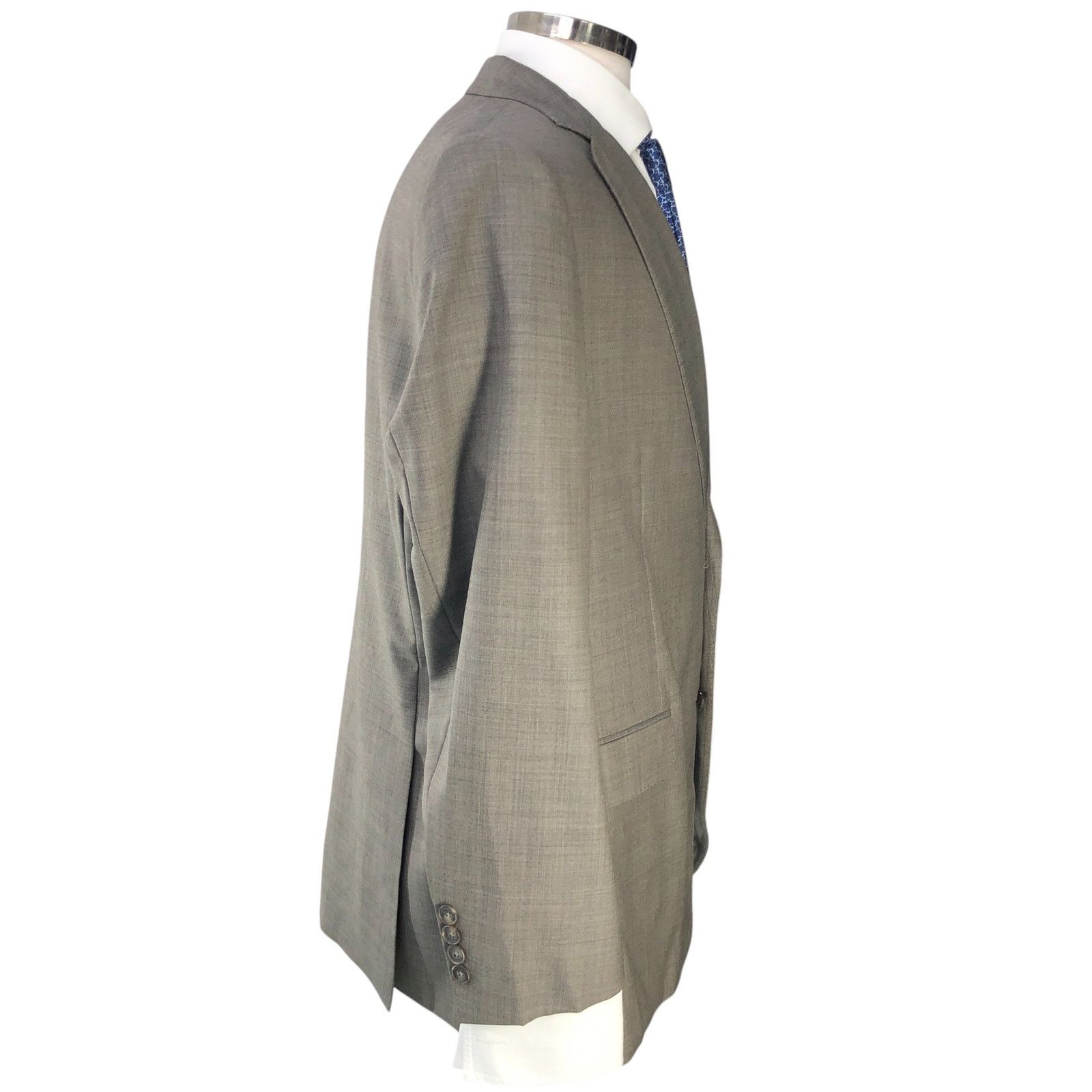 J.Hilburn J Hilburn 45R Sport Coat Blazer Light Taupe Revenge Sup150s Size 44R - 11 Thumbnail