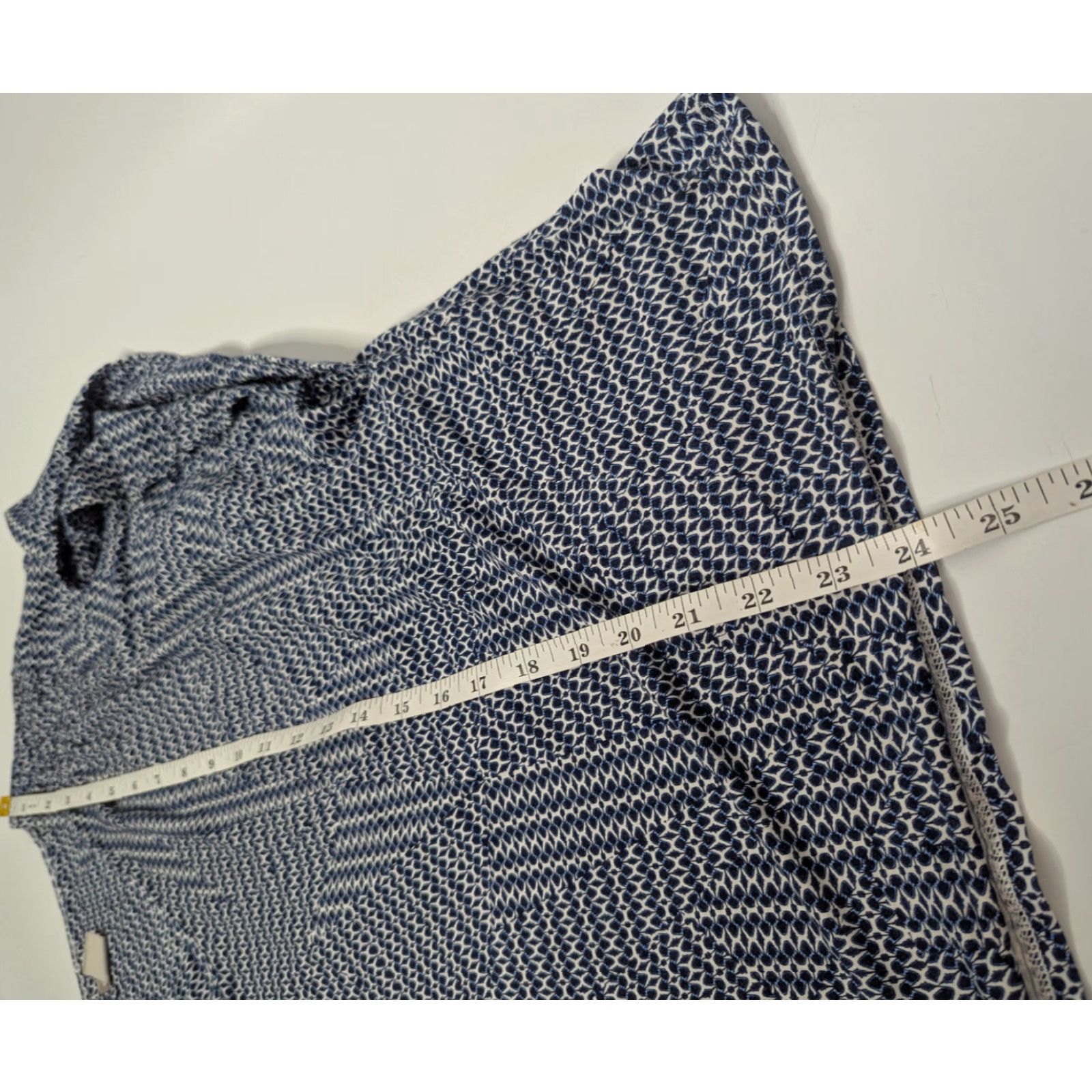 Vintage CHICO'S Shirt Geometric Blue V-Neck Flutter Sleeve Pullover Knit Top L Women's Regular Size L Size L / US 10 / IT 46 - 3 Thumbnail