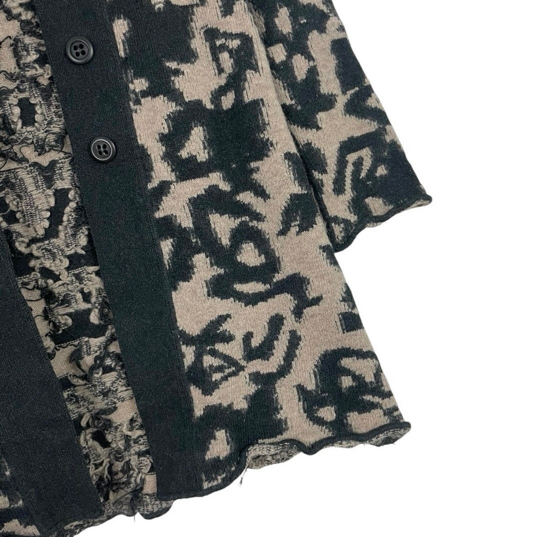 Other Vintage Black & Beige Button Down Long Cardigan Sweater Size S / US 4 / IT 40 - 3 Thumbnail