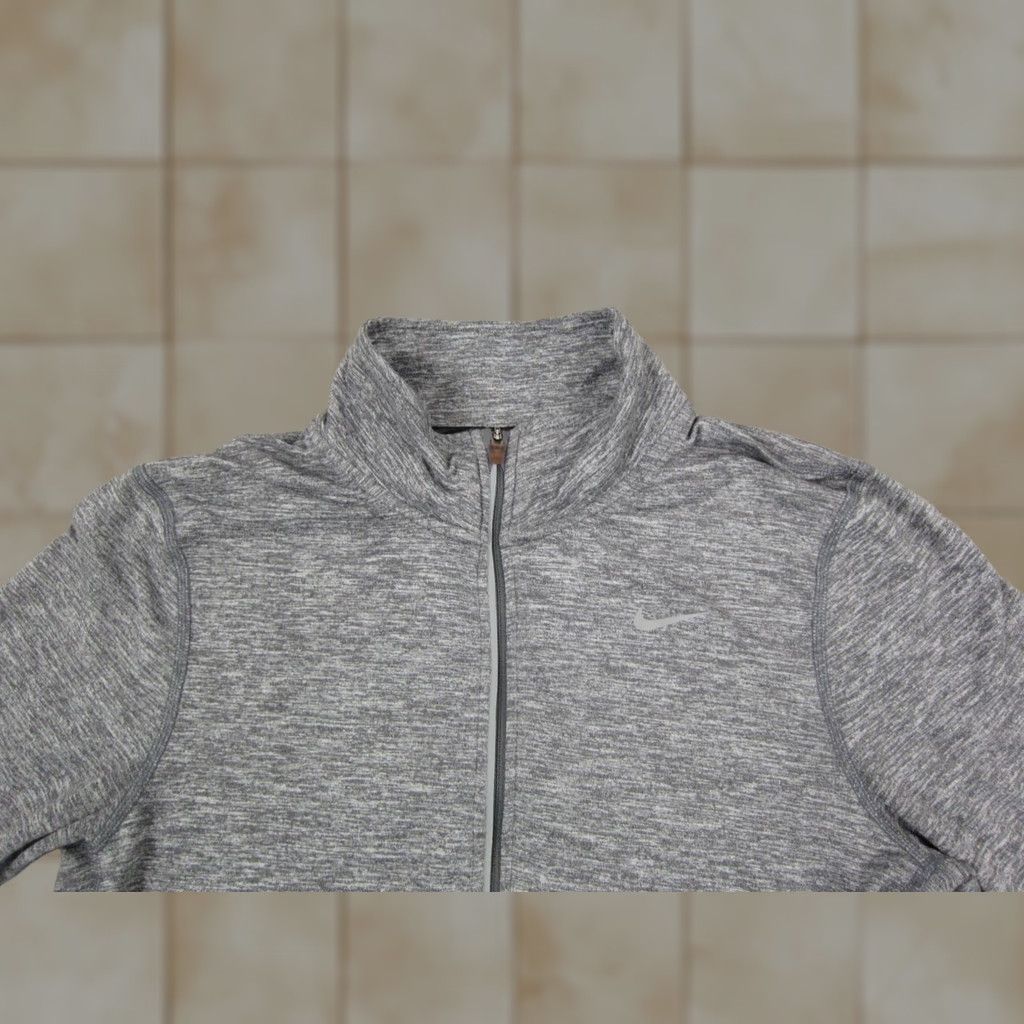 Nike Nike Shirt Womens S Gray Dri-Fit 1/4 Zip Running Athletic Melange 90s Sports Casual Womens Size S / US 4 / IT 40 - 1 Thumbnail