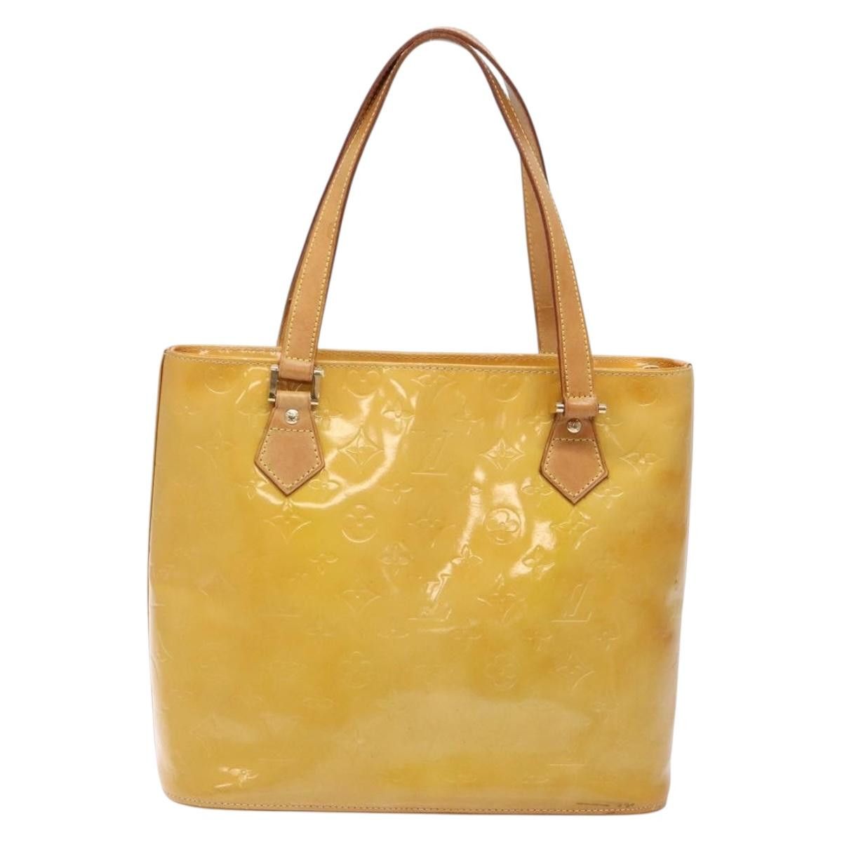 Louis Vuitton LOUIS VUITTON Monogram Vernis Houston Hand Bag Beige M91004 Size ONE SIZE - 3 Thumbnail