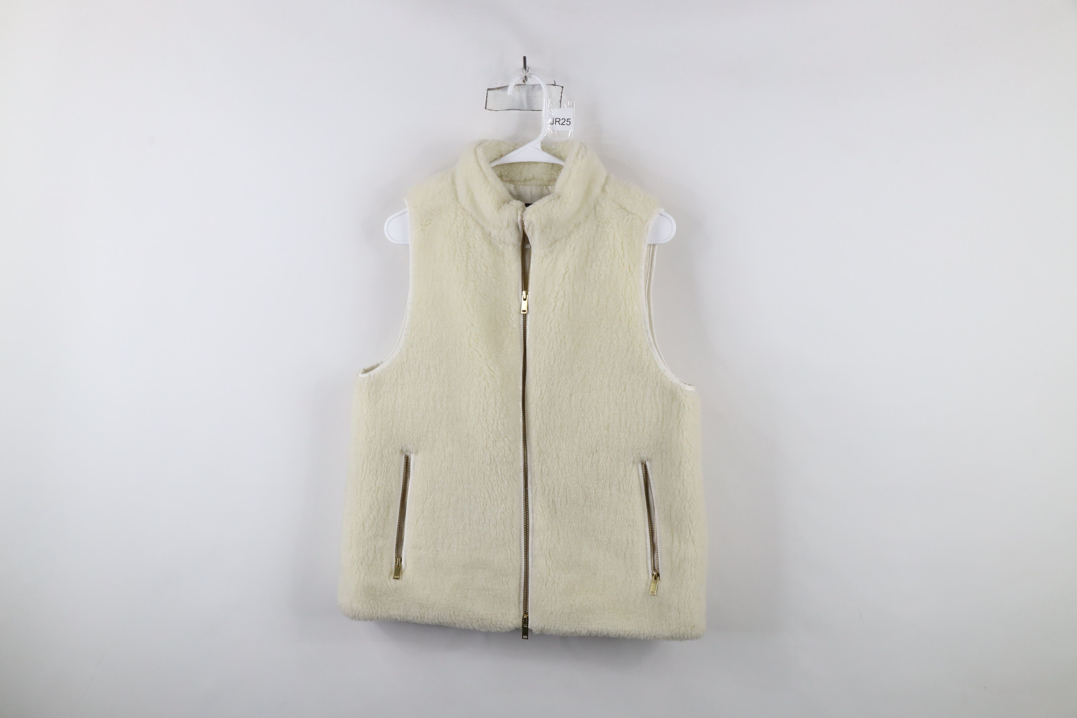 J.Crew × Vintage J Crew Plush Deep Pile Fleece Excursion Vest Jacket Cream Size M / US 6-8 / IT 42-44 - 1 Thumbnail