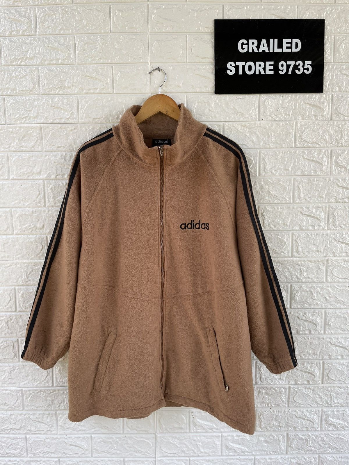Adidas × Japanese Brand × Vintage Adidas Fleece Jacket Size US XL / EU 56 / 4 - 1 Thumbnail