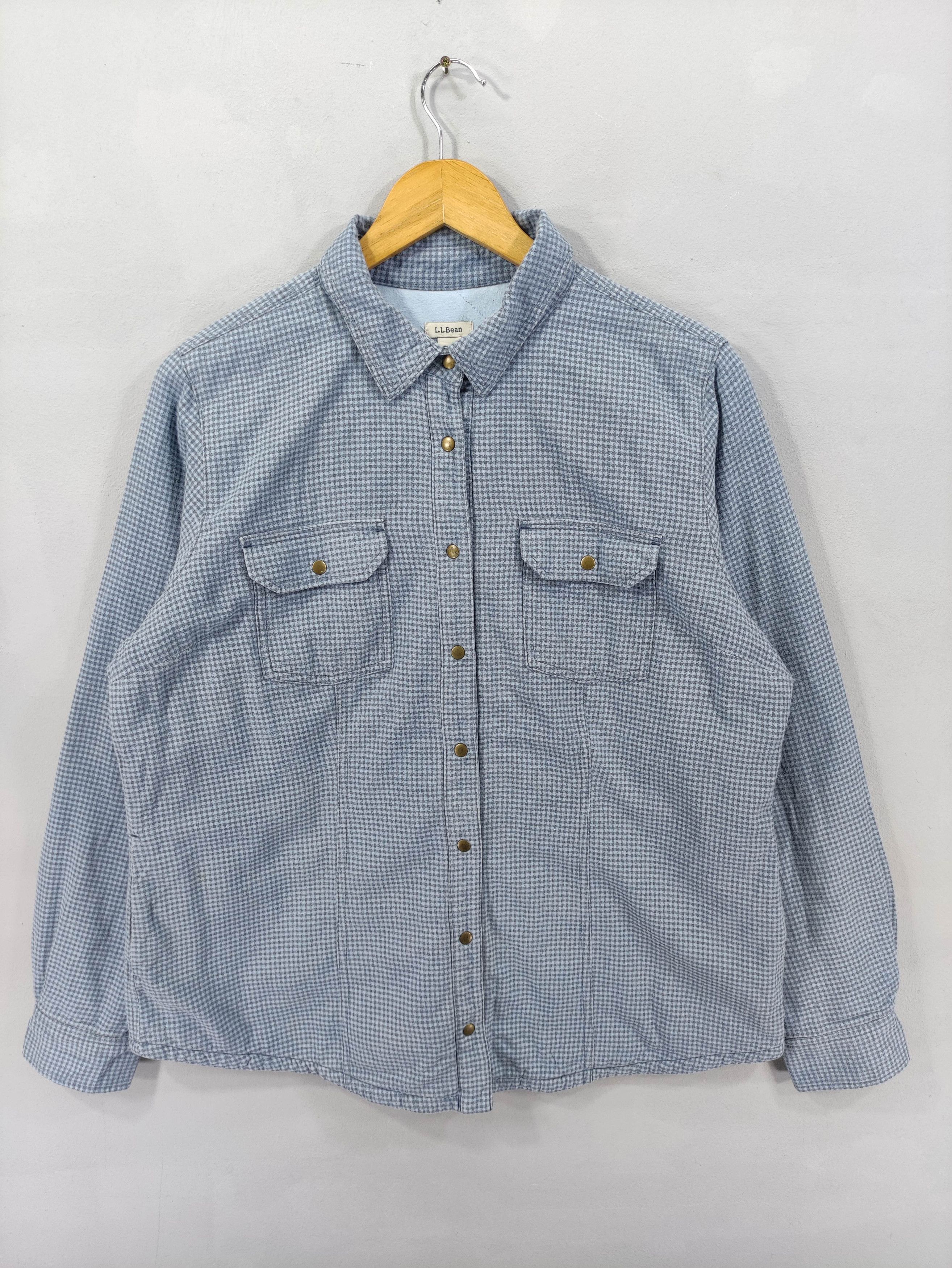 L.L. Bean Vintage L.L Bean Shirt Jacket Button Up Snap Button Size US L / EU 52-54 / 3 - 1 Thumbnail
