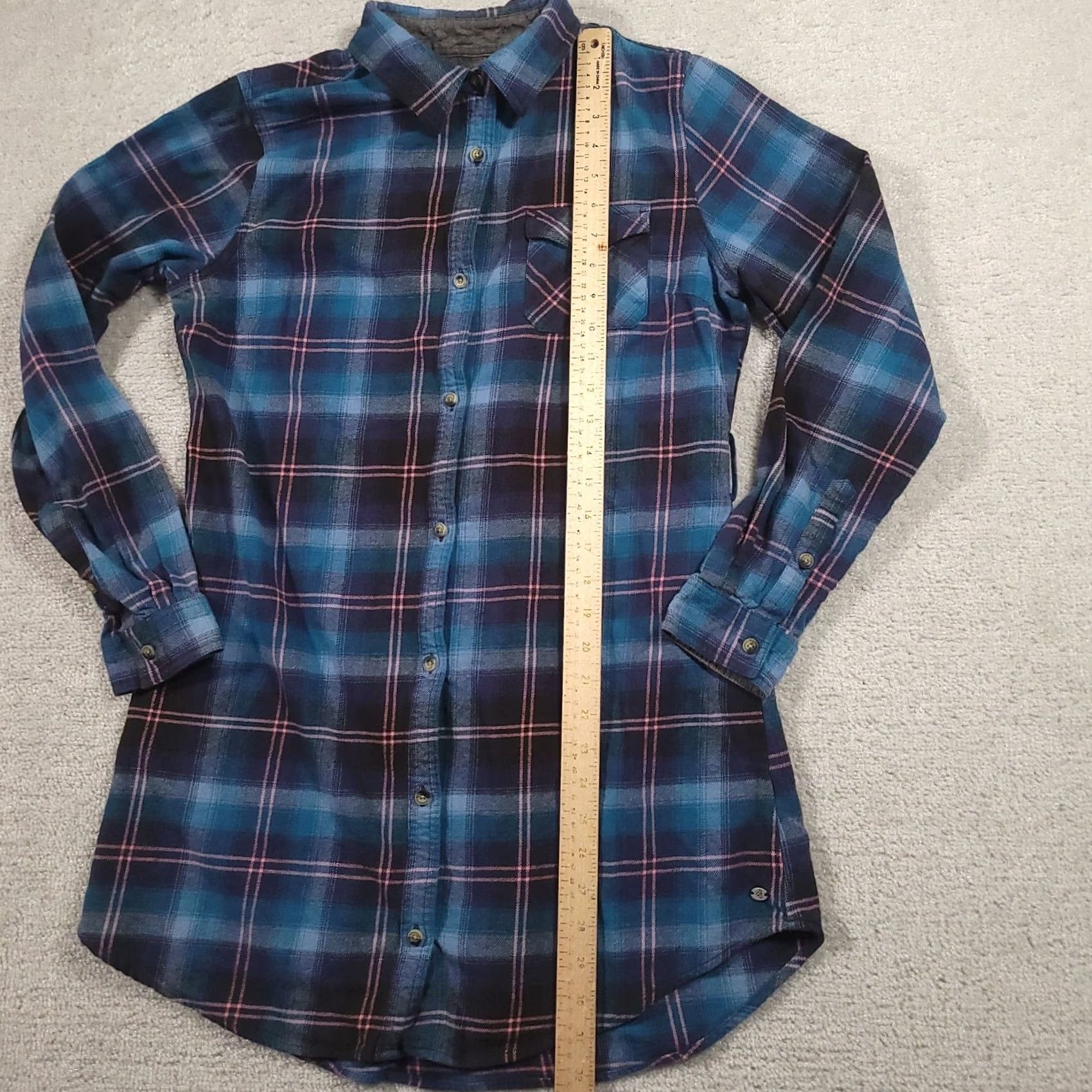 Vintage VINTAGE Legendary Whitetails Flannel Shirt Dress Large Blue Flannel Size L / US 10 / IT 46 - 5 Thumbnail