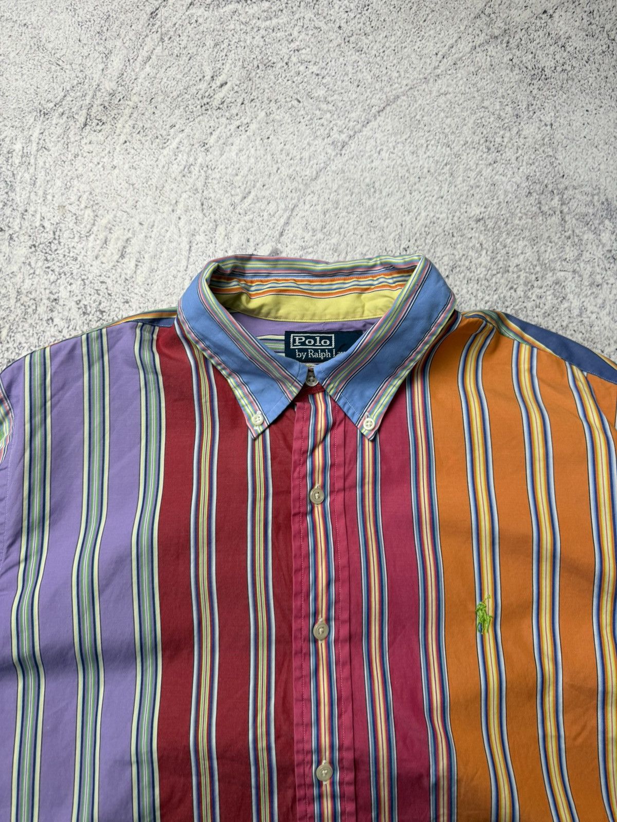 Polo Ralph Lauren Vintage RALPH LAUREN Multicolour Striped long Sleeved Shirt Size US XL / EU 56 / 4 - 12 Thumbnail