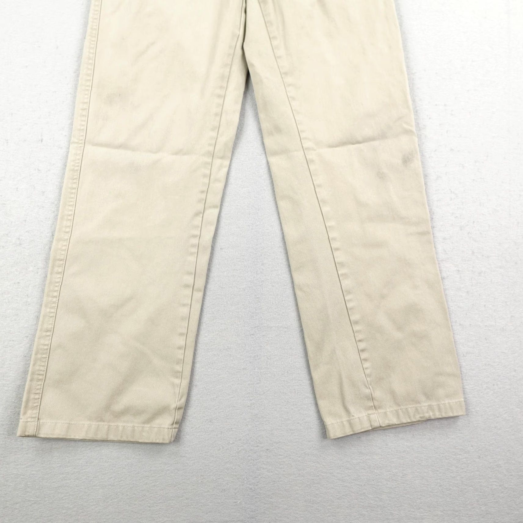 Vintage FB County Pants Mens 28x32 Khaki Beige Tan Loose Fit Straight Leg Work Utility Size US 28 / EU 44 - 3 Thumbnail