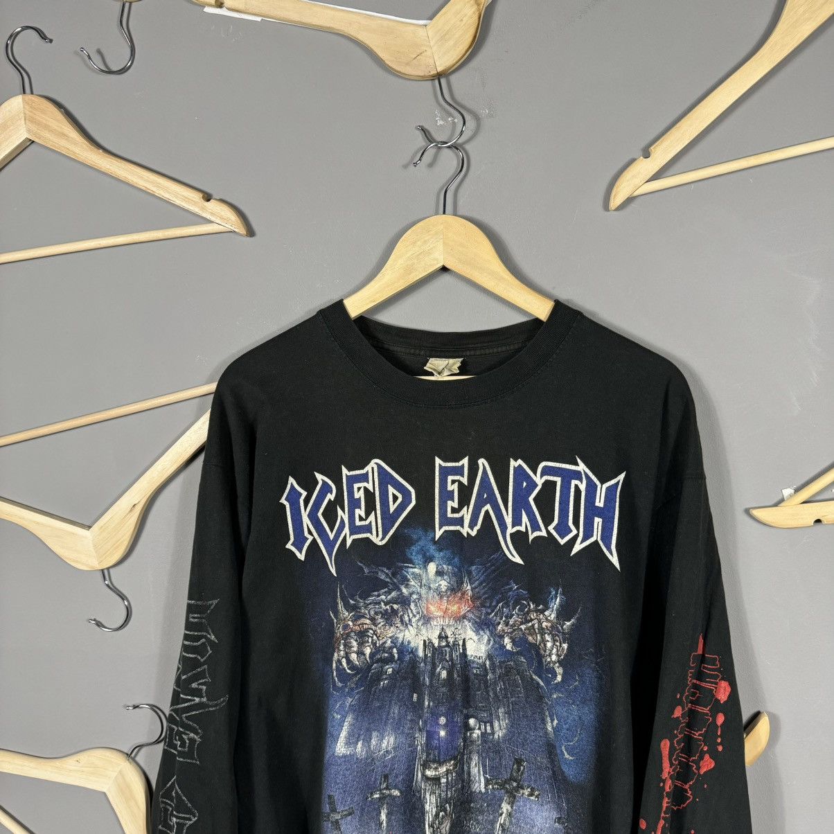 Band Tees Vintage 2002 Iced Earth Horror Show Tour Long Sleeve T-shirt Size US XL / EU 56 / 4 - 4 Thumbnail