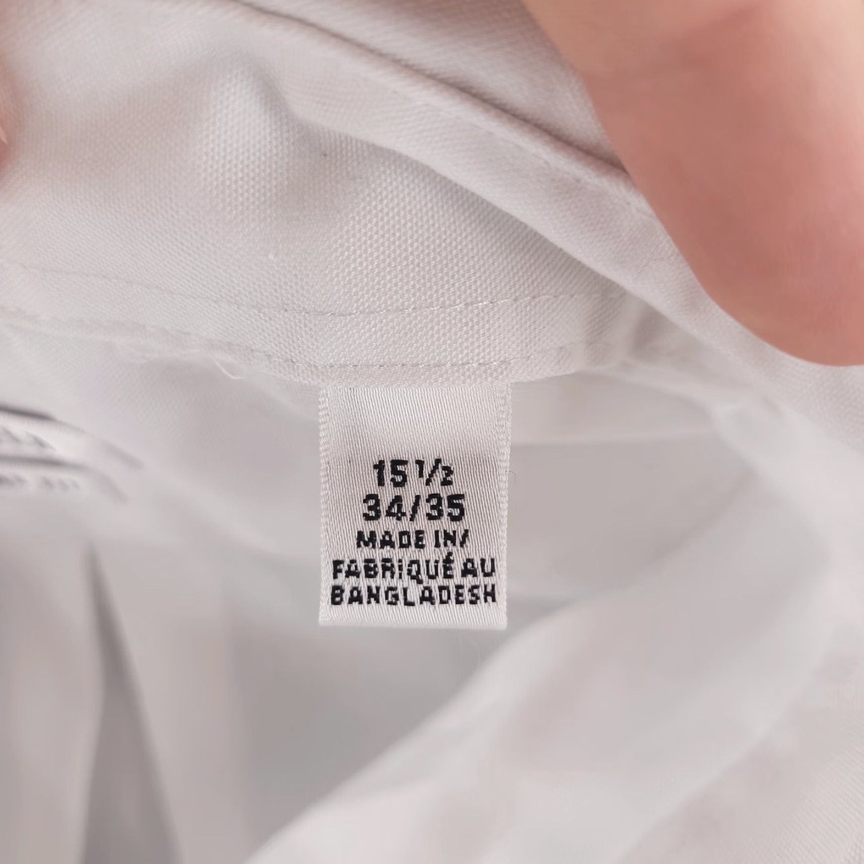 Van Heusen VAN HEUSEN Dress Shirt Mens 15.5 34/35 White Long Sleeve Button-Up Size 42R - 4 Thumbnail