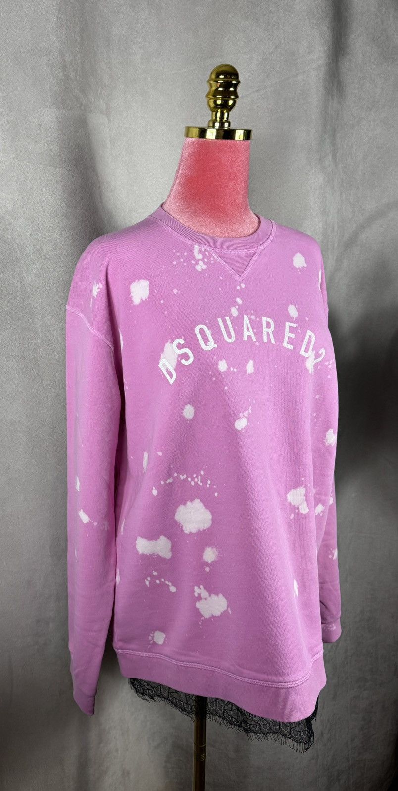 Dsquared2 DSQUARED2 Kids Logo-Printed Lace-Trim Crewneck Sweatshirt Size S / US 4 / IT 40 - 9 Thumbnail