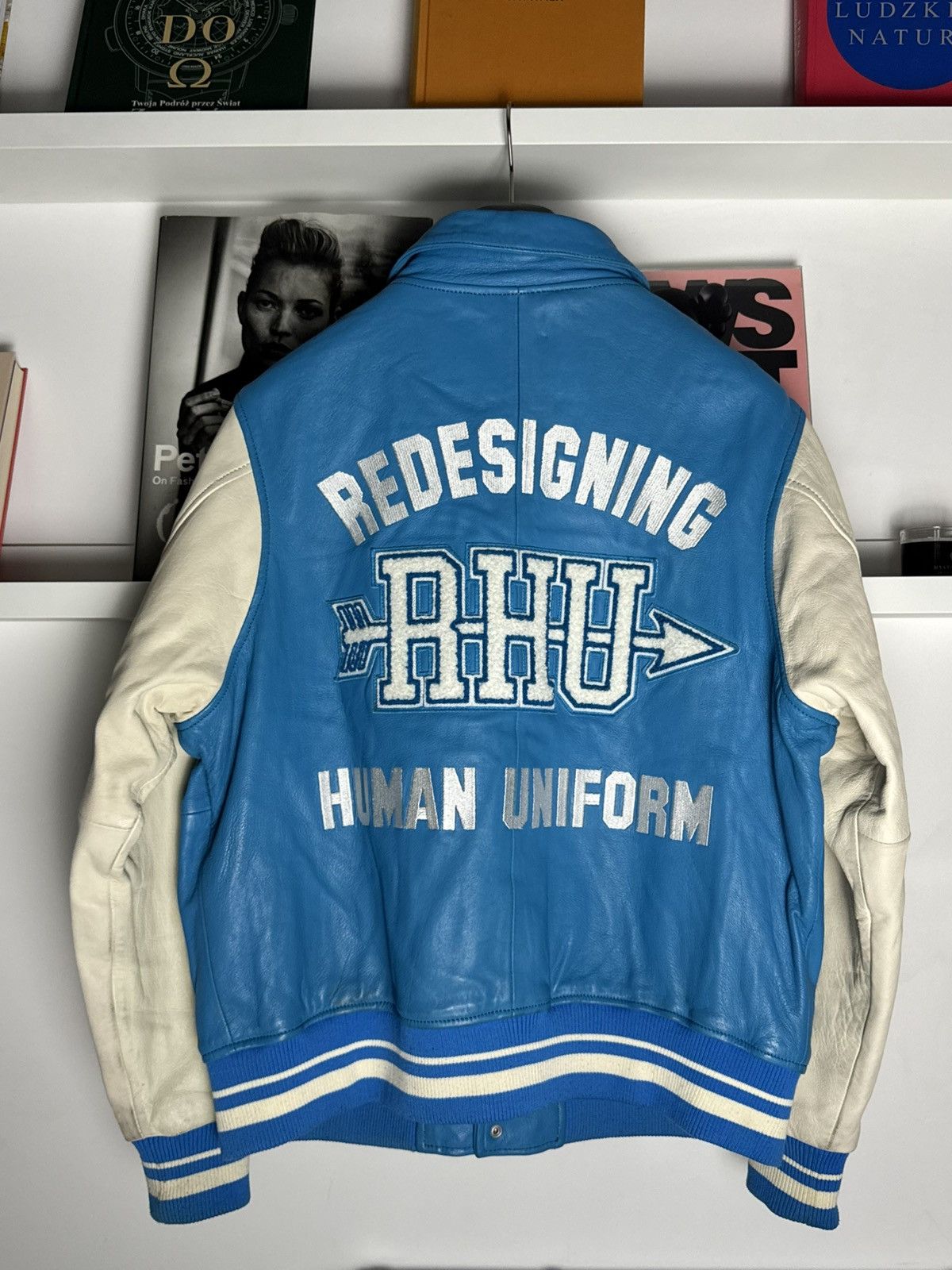 Rhude × Zara Rare Rhude x Zara 100% sheep Leather Baseball varsity jacket Size US L / EU 52-54 / 3 - 2 Thumbnail