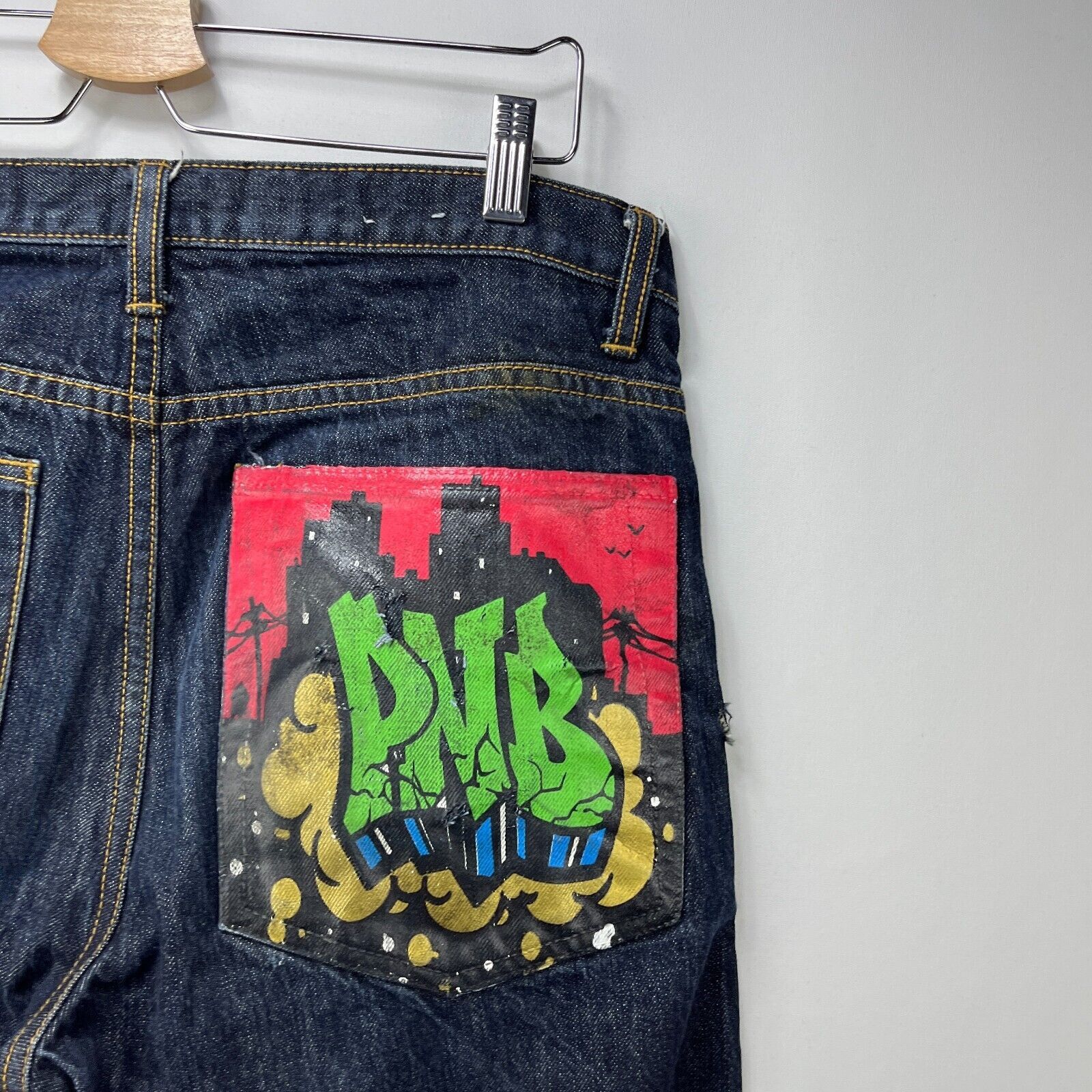 Vintage Vintage Y2K PNB Nation Baggy Jeans 34 Skater Grafiti Hip Hop Size US 34 / EU 50 - 3 Thumbnail