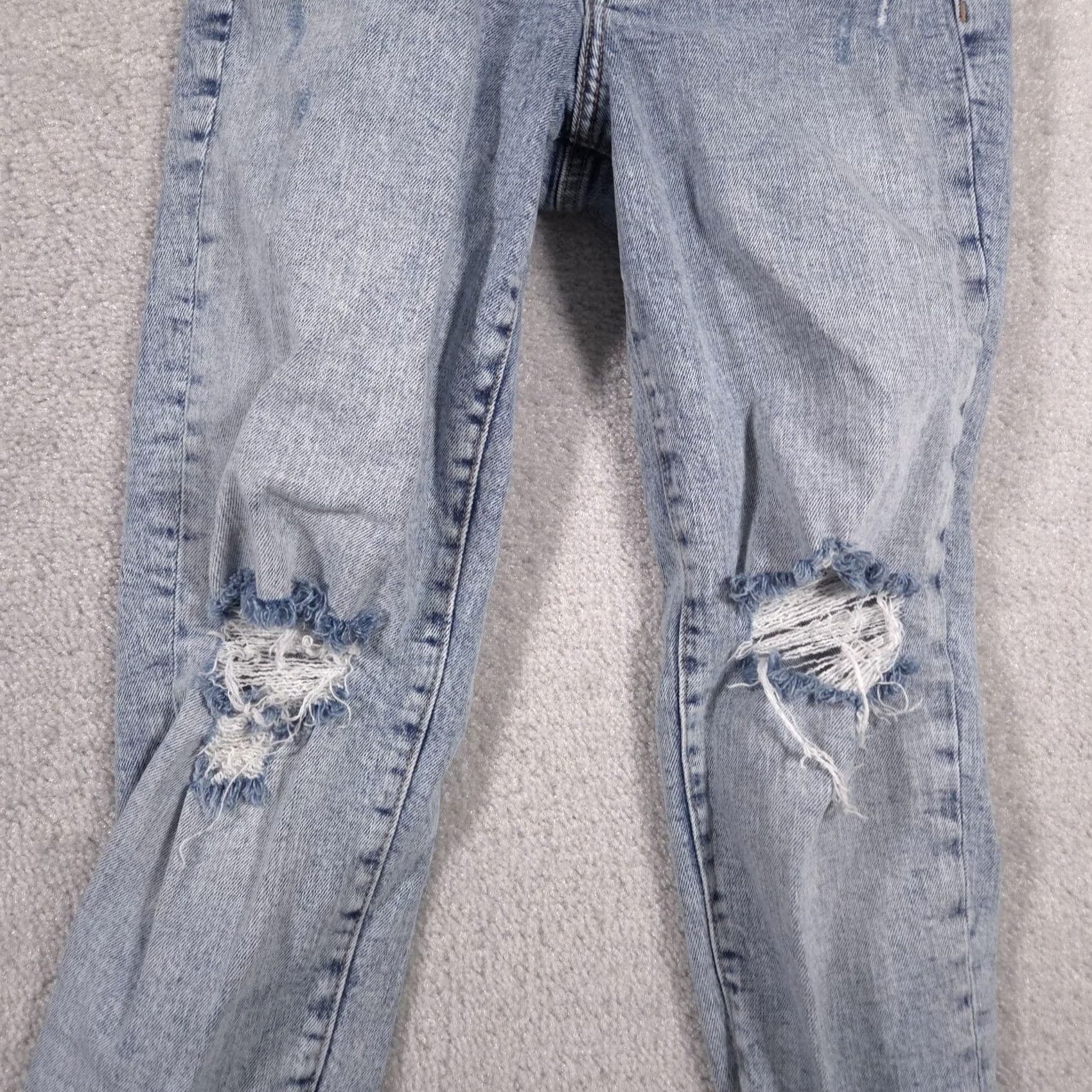 Old Navy Old Navy Jeans Womens 0 Blue High Rise OG Straight Distressed Ripped Knees Denim Size 25" / US 0 / IT 36 - 4 Thumbnail