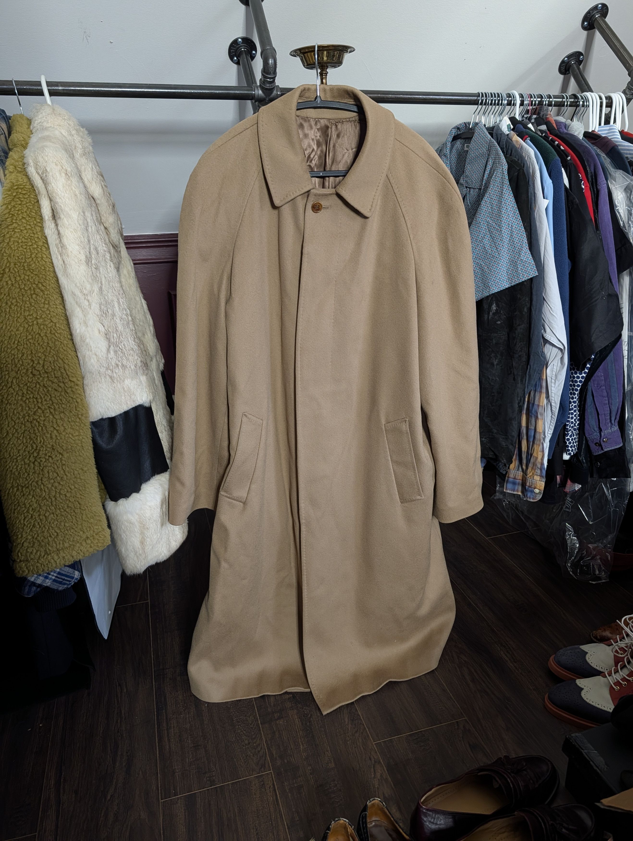 PIACENZA 1833 Piacenza Caesar virgin wool fleece camel overcoat 52R Size US XL / EU 56 / 4 - 1 Thumbnail