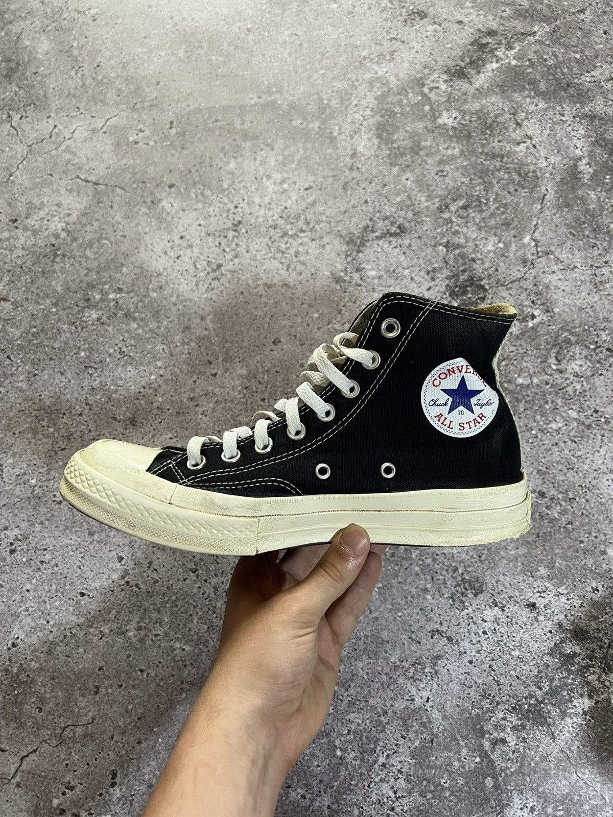Comme des Garcons Comme Des Garçons Converse High Top Black Heart Used Size US 9 / IT 39 - 10 Thumbnail