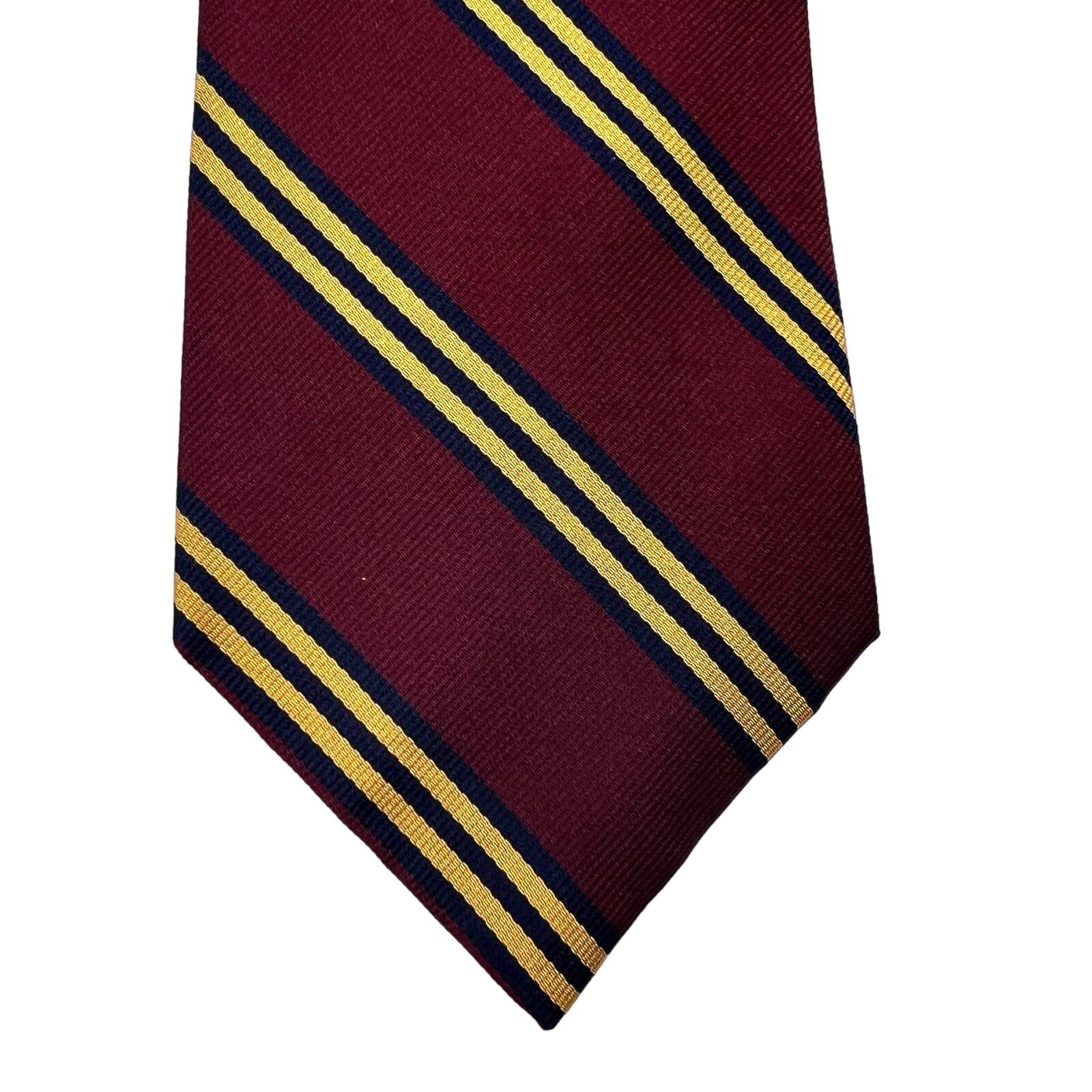 Polo Ralph Lauren Vintage Polo Ralph Lauren Silk Tie Burgundy Red Solid Stripe Size ONE SIZE - 1 Thumbnail
